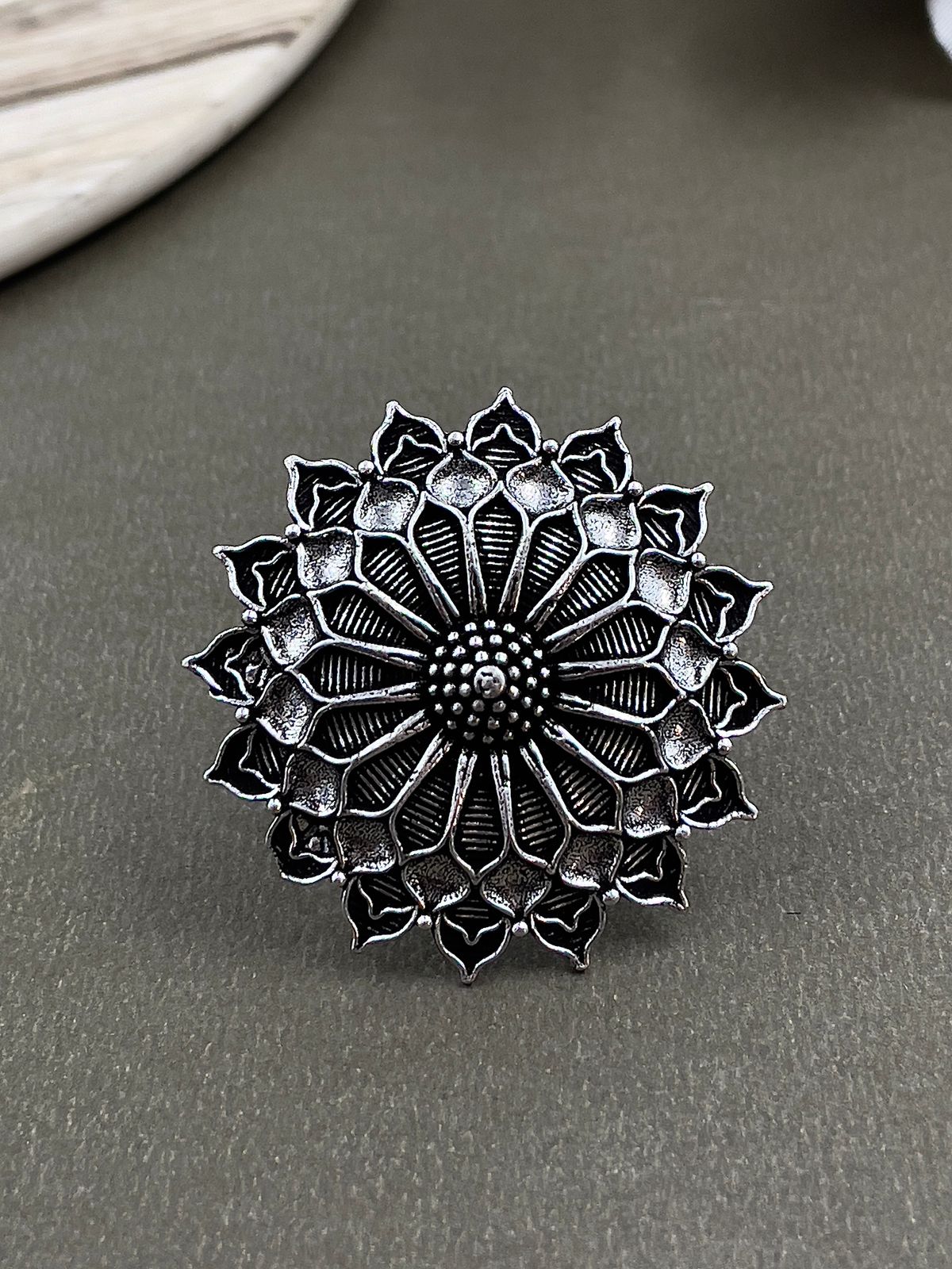 GARIMA DESIGNER OXIDISED SILVER RING