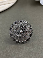 Load image into Gallery viewer, JIA DESIGNER OXIDISED SILVER RING