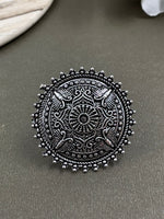 Load image into Gallery viewer, KASHVI DESIGNER OXIDISED SILVER RING