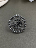 Load image into Gallery viewer, MISTHI DESIGNER OXIDISED SILVER RING