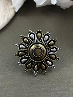 Load image into Gallery viewer, PURVI DESIGNER TWO TONE RING
