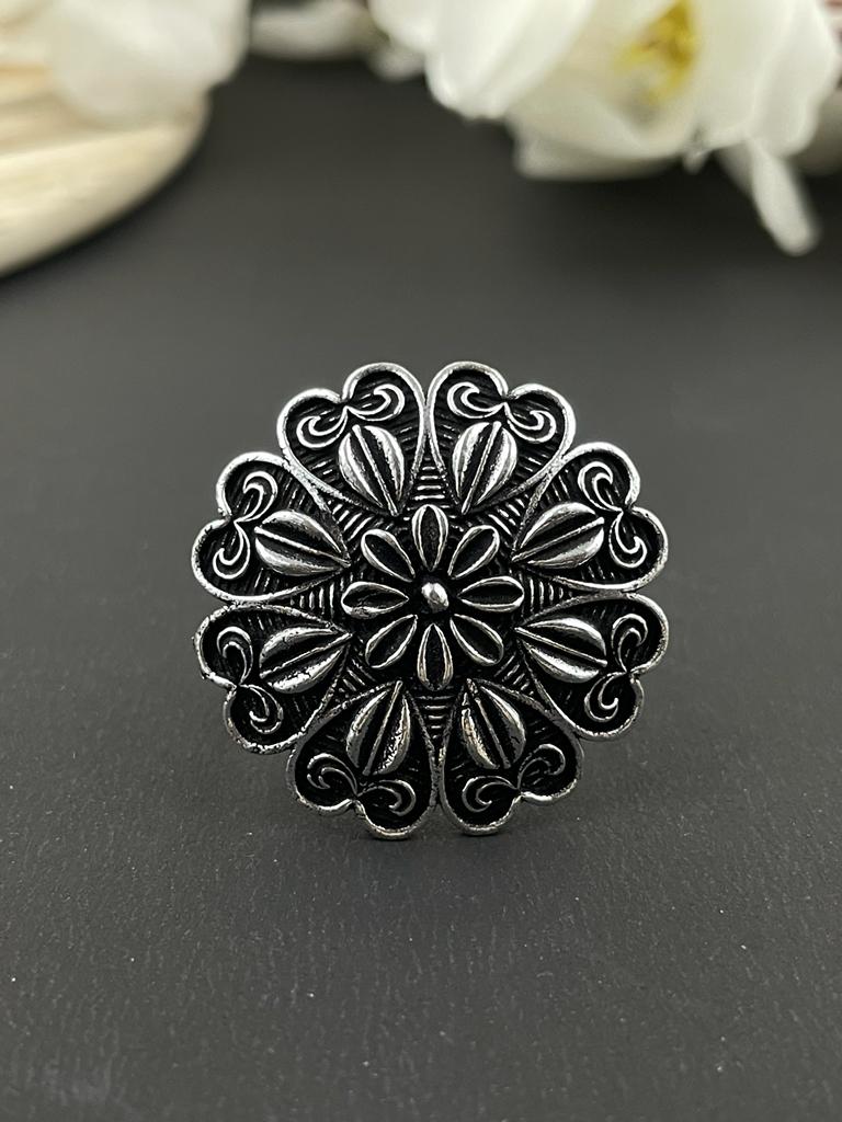 KIANA DESIGNER OXIDISED SILVER  RING