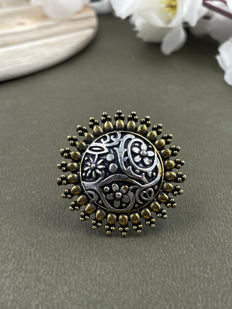 KAITLYN DESIGNER TWO TONE RING