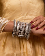 Load image into Gallery viewer, Doli Silver Lookalike Bangle Stack