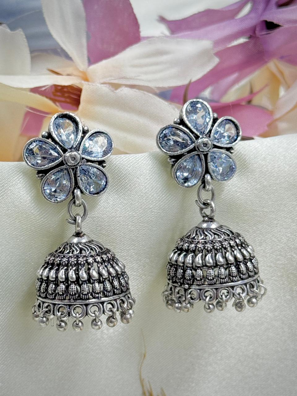TRISHA STONE  JHUMKA EARRINGS