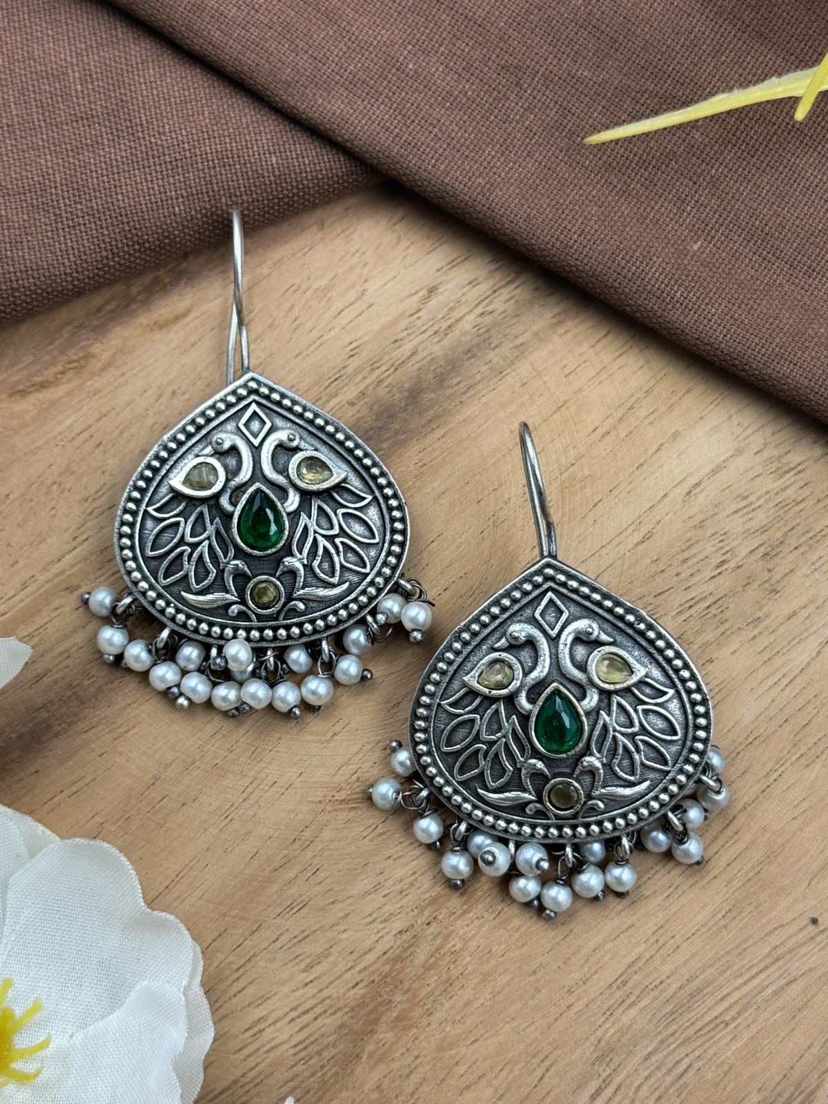 VIHA OXIDISED DANGLER EARRINGS