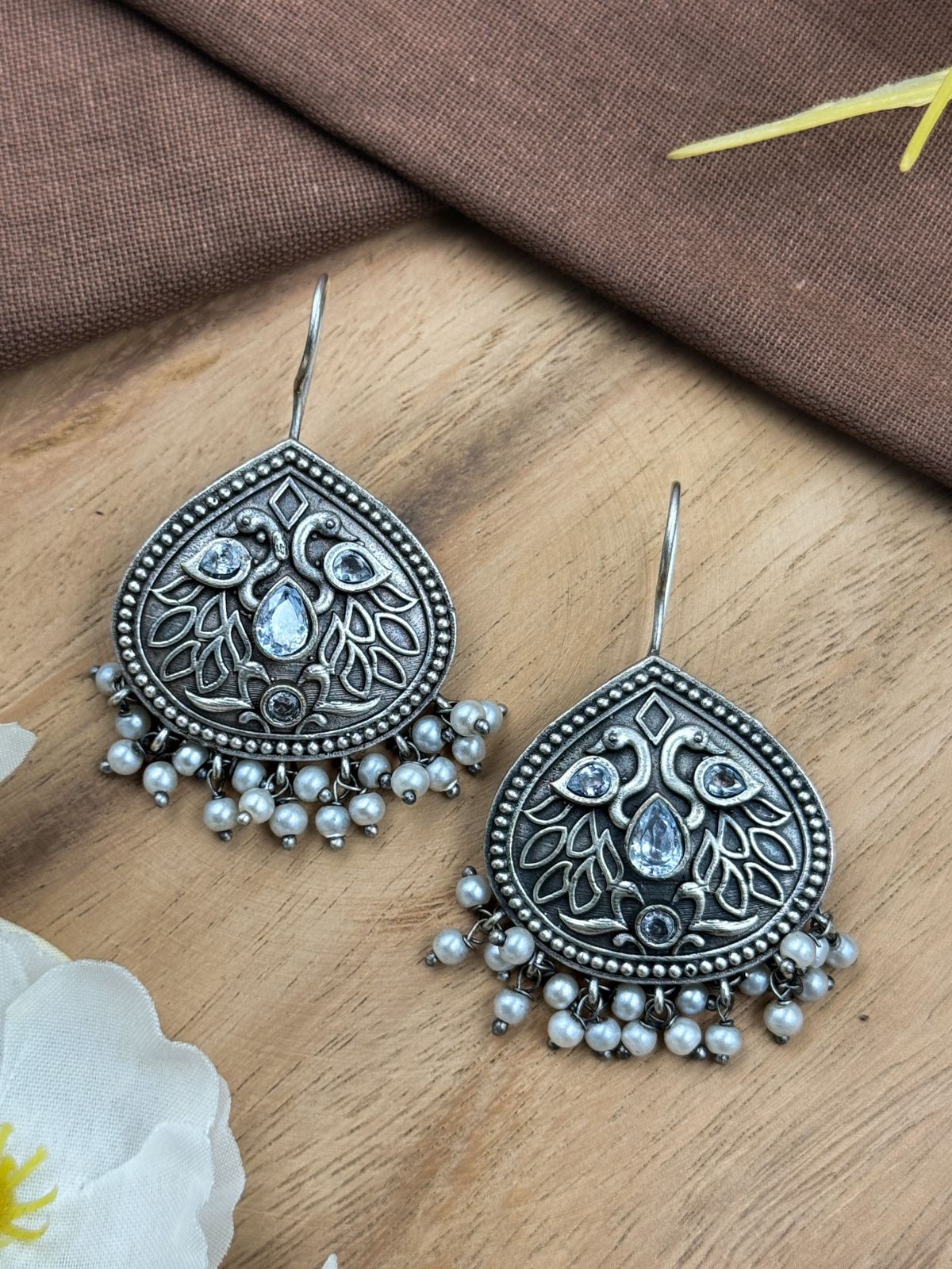 VIHA OXIDISED DANGLER EARRINGS