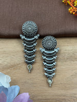 Load image into Gallery viewer, ZIVA OXIDISED SILVER DANGLER EARRINGS