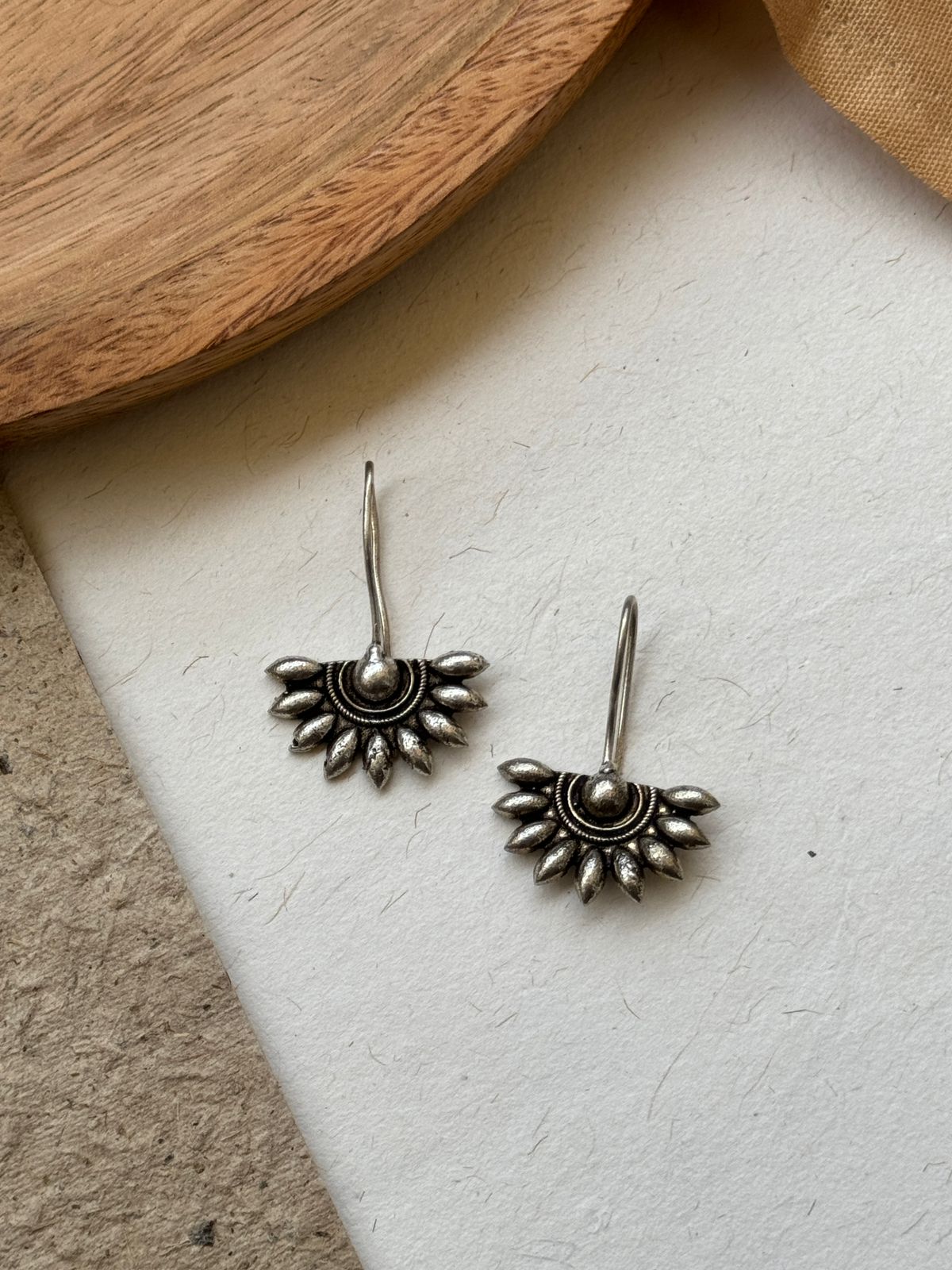 SHLOKA SILVER LOOKALIKE STUD EARRINGS
