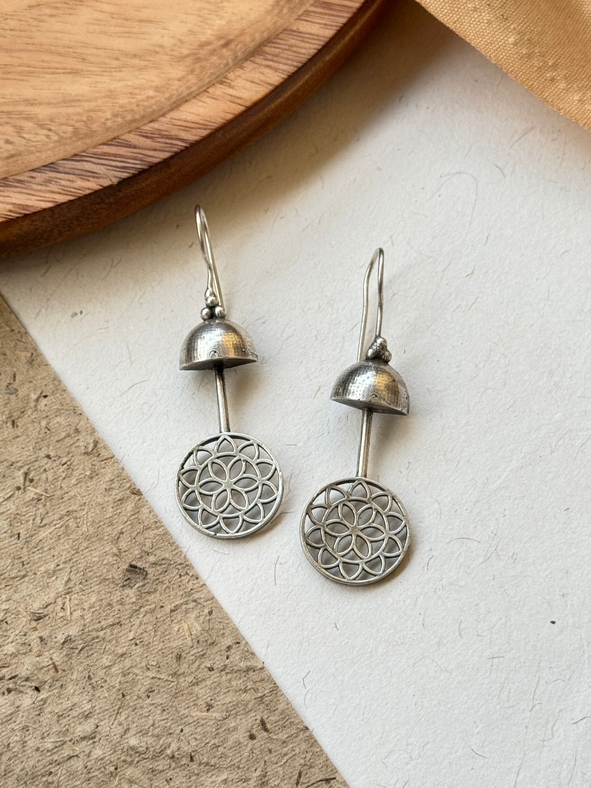 AASHVI SILVER LOOKALIKE STUD EARRINGS