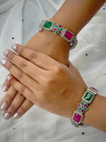 Load image into Gallery viewer, OXIDISED STONE BANGLE