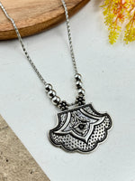 Load image into Gallery viewer, OXIDISED SILVER DESIGNER CHAIN PENDANT