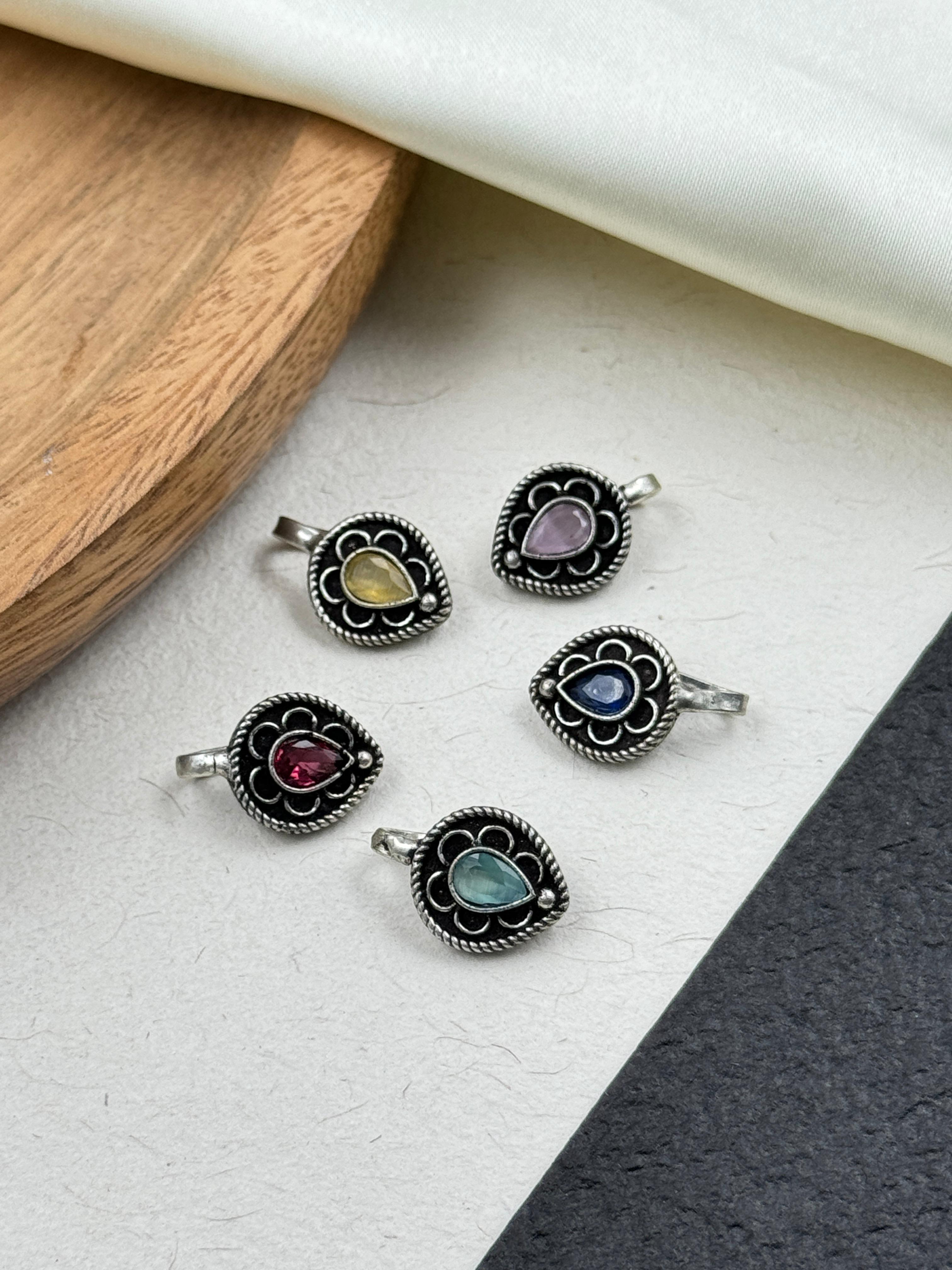 HETA CLIP ON STONE NOSEPIN COMBO OF 5