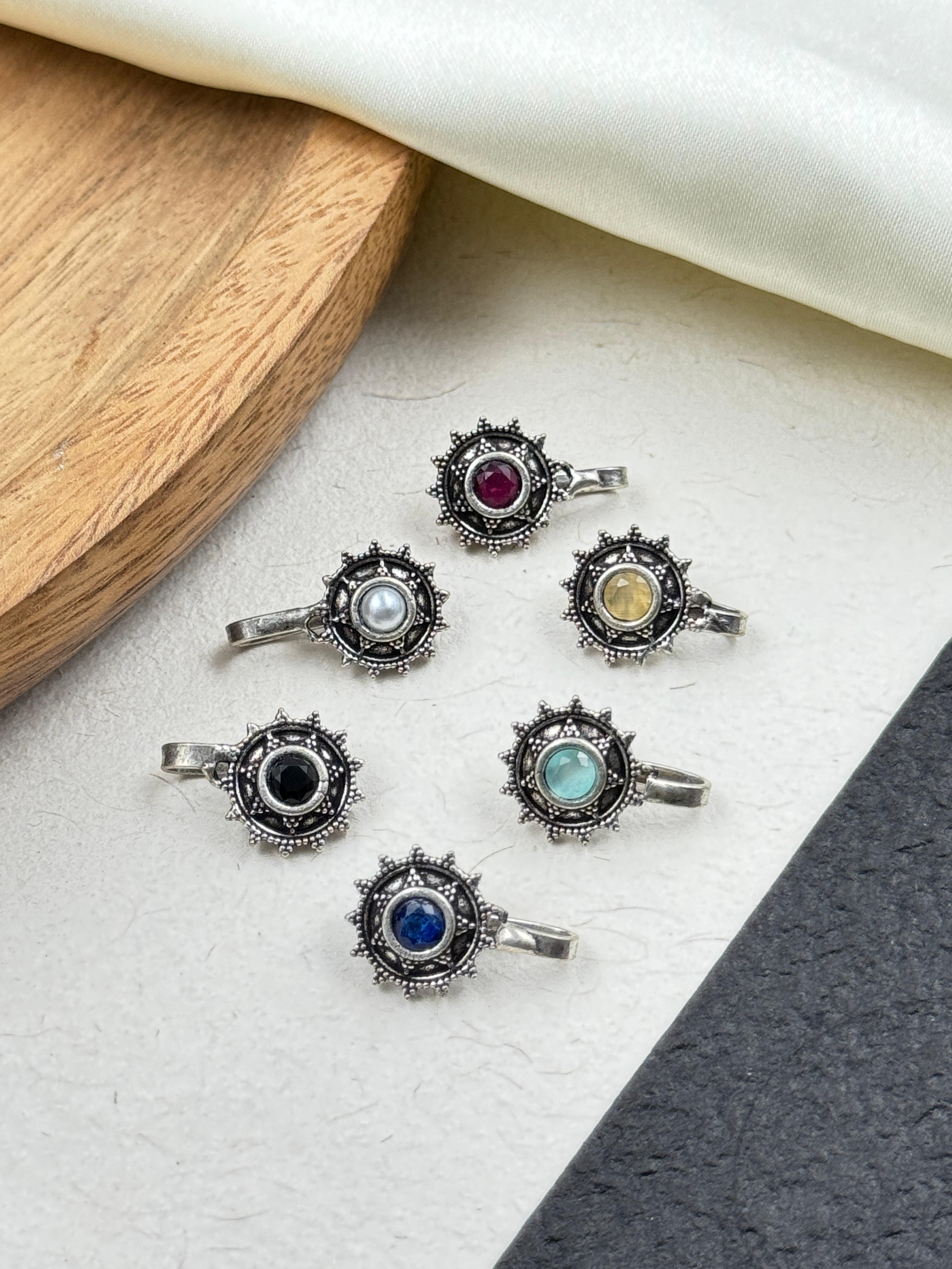MISHKA CLIP ON STONE NOSEPIN COMBO OF 6