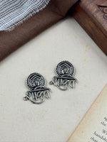Load image into Gallery viewer, SHAKTI SILVER LOOKALIKE STUD EARRINGS