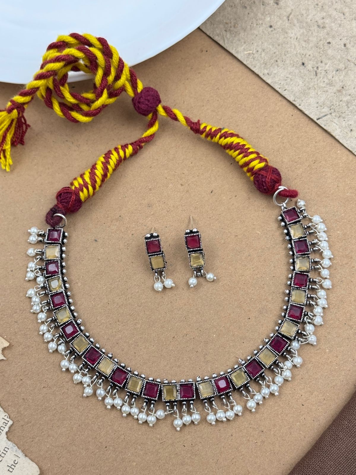 Vedika Stone Necklace Set