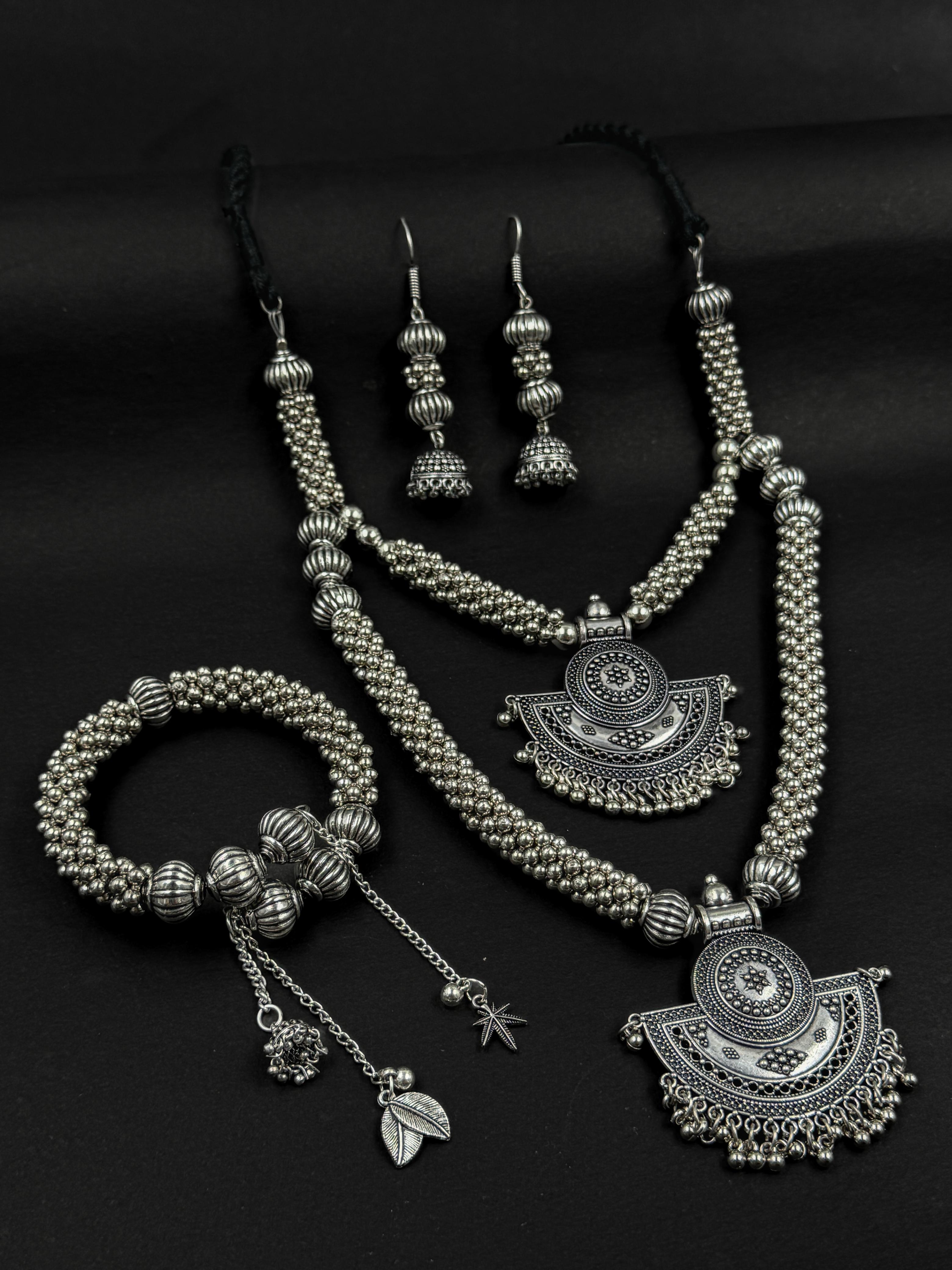 TANYA OXIDISED JEWELLERY SET COMBO