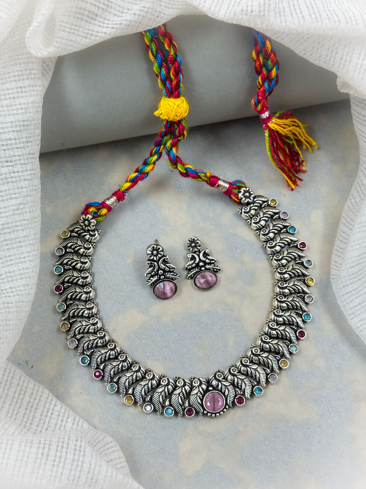 Vanya Handmade Stone Necklace Set