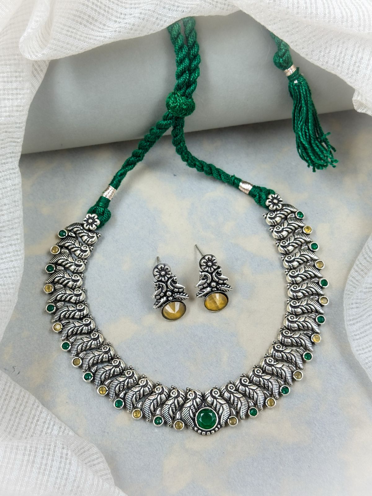 Vanya Handmade Stone Necklace Set