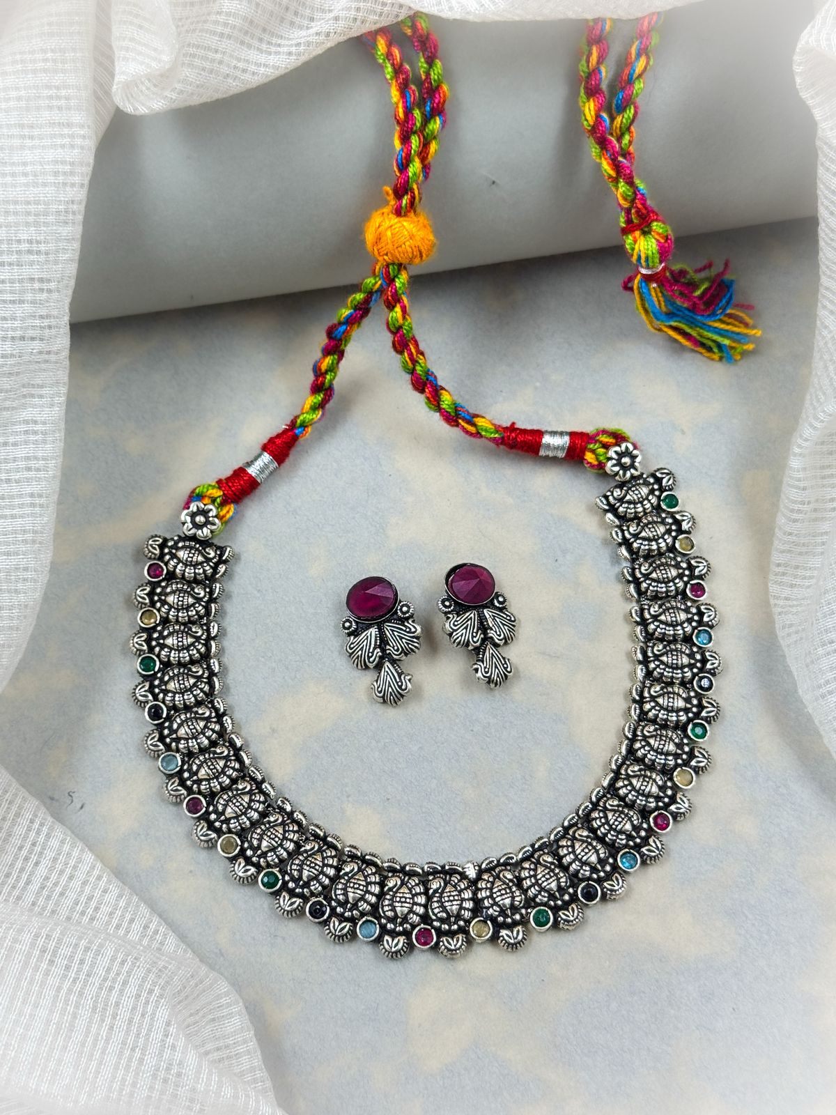 NITYA HANDMADE STONE NECKLACE SET