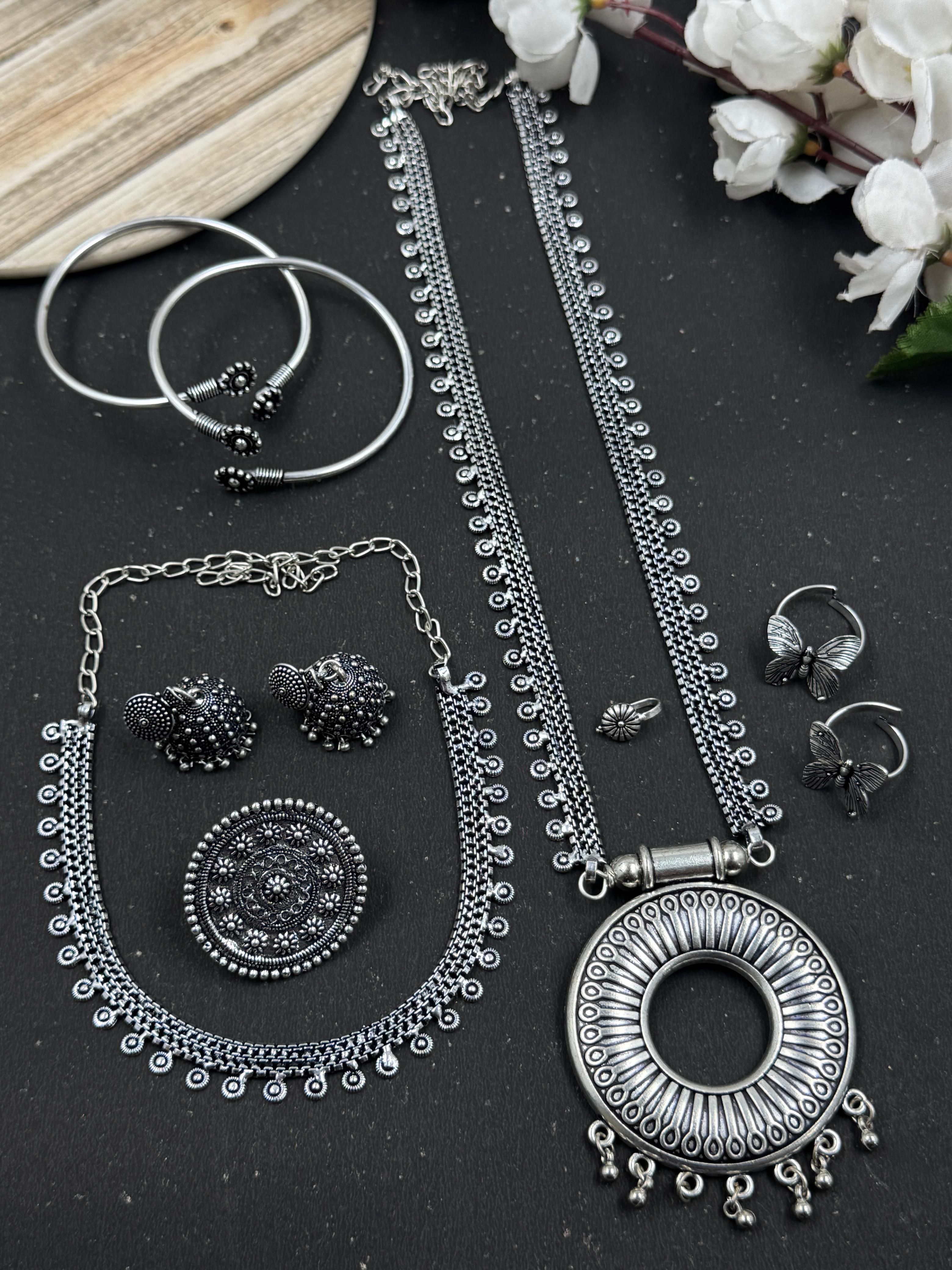 PAKHI 7 PIECE CHAIN PENDANT JEWELLERY SET COMBO
