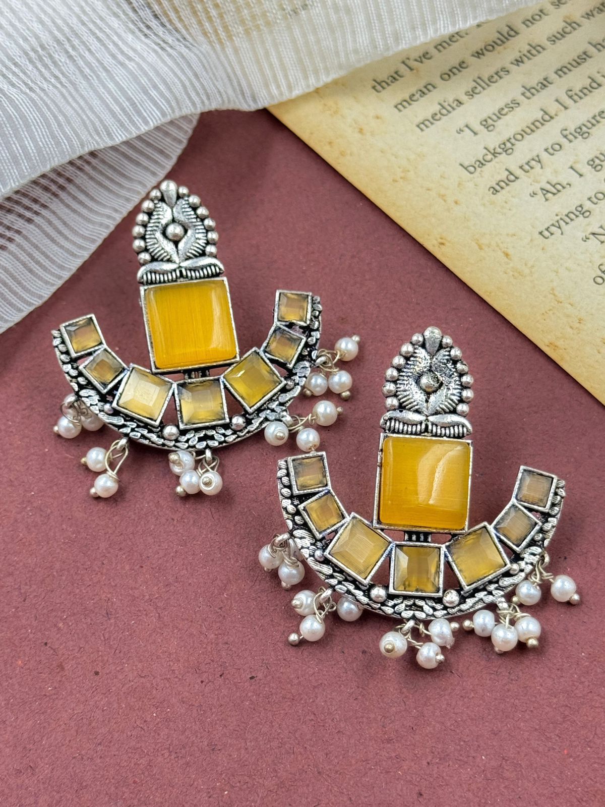 RUBY OVERSIZE STUD EARRINGS