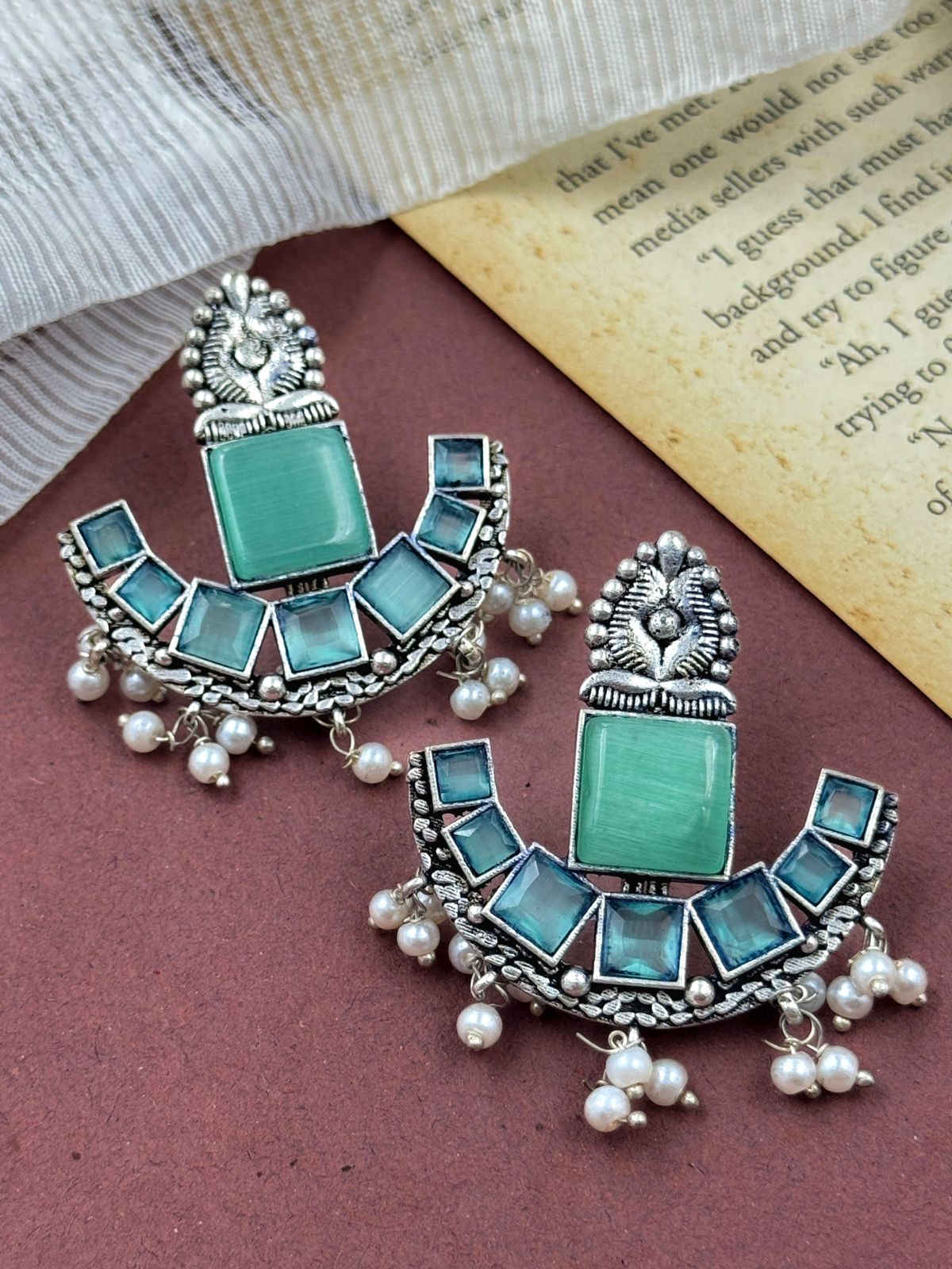 RUBY OVERSIZE STUD EARRINGS