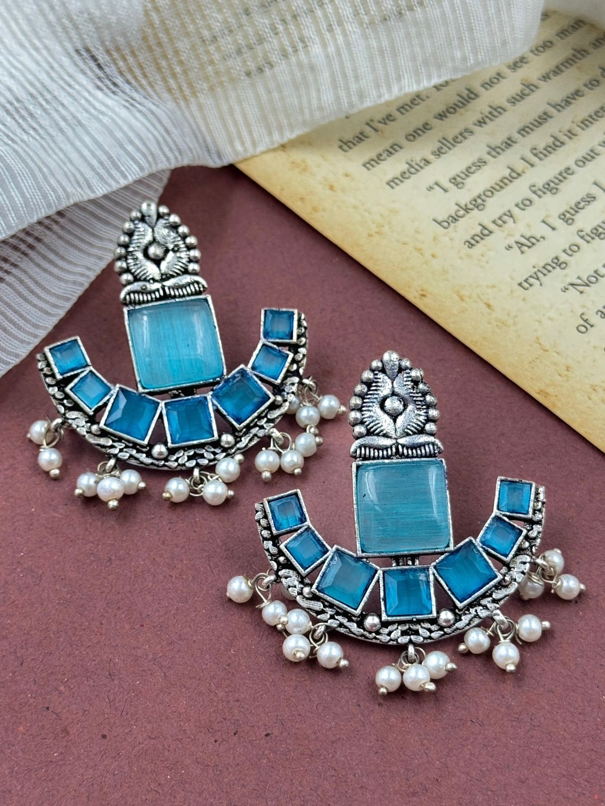 RUBY OVERSIZE STUD EARRINGS