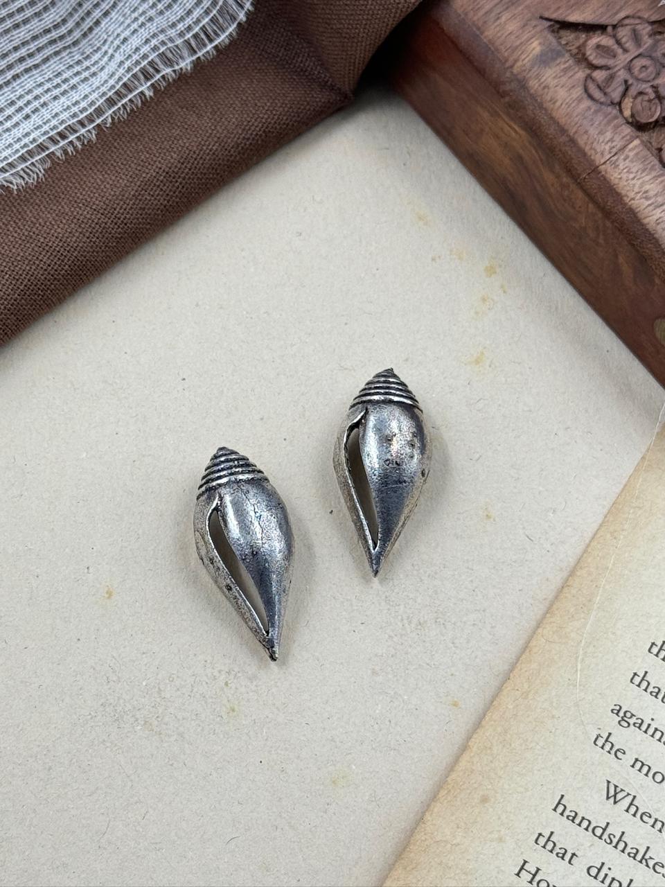 SHUKHLA SILVER LOOKALIKE STUD EARRINGS