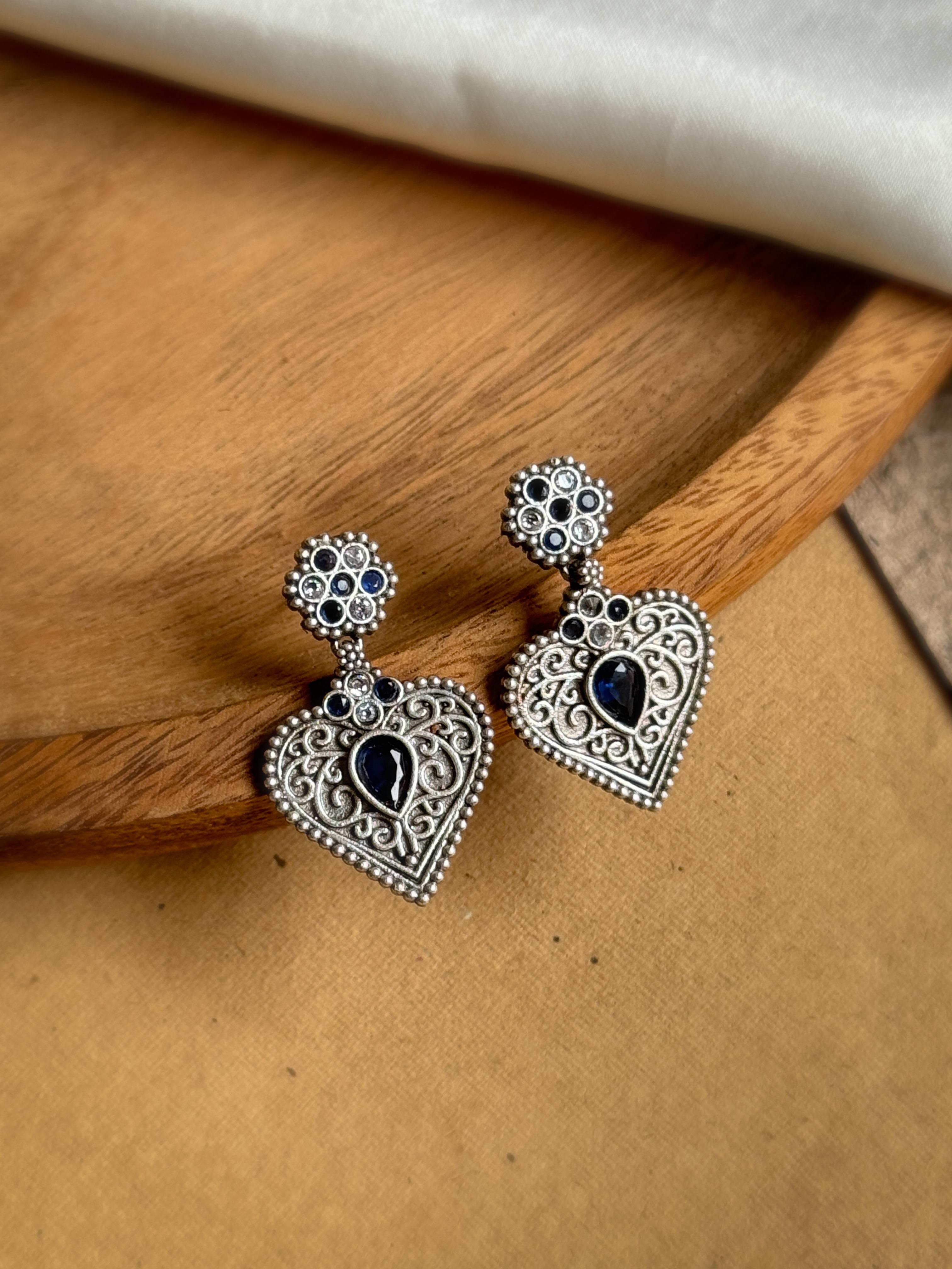 KAVYA OXIDISED STONE DANGLER EARRINGS