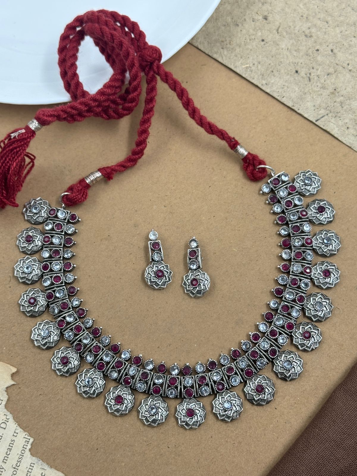 Prisha Stone Necklace Set