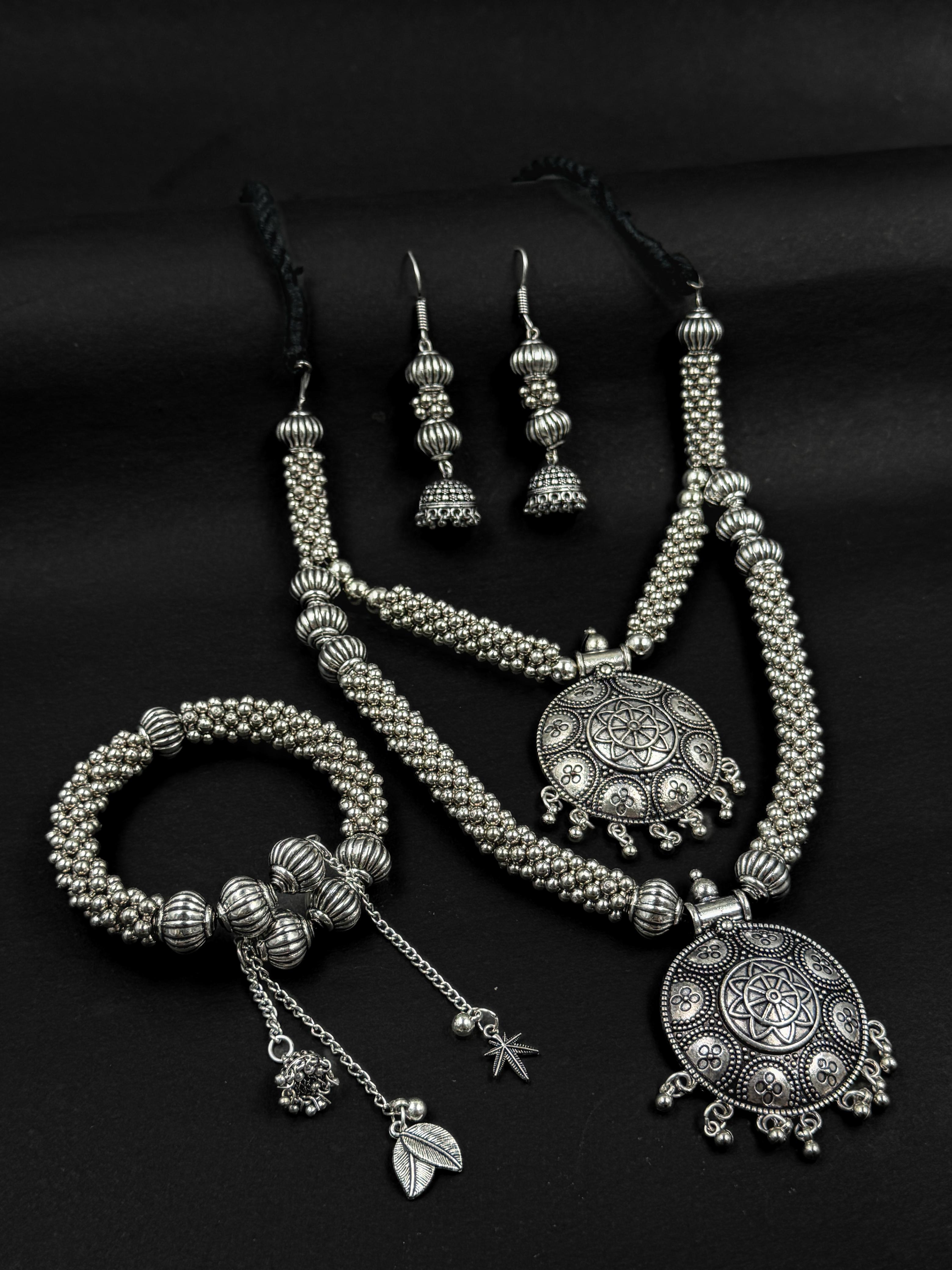 TANYA OXIDISED JEWELLERY SET COMBO