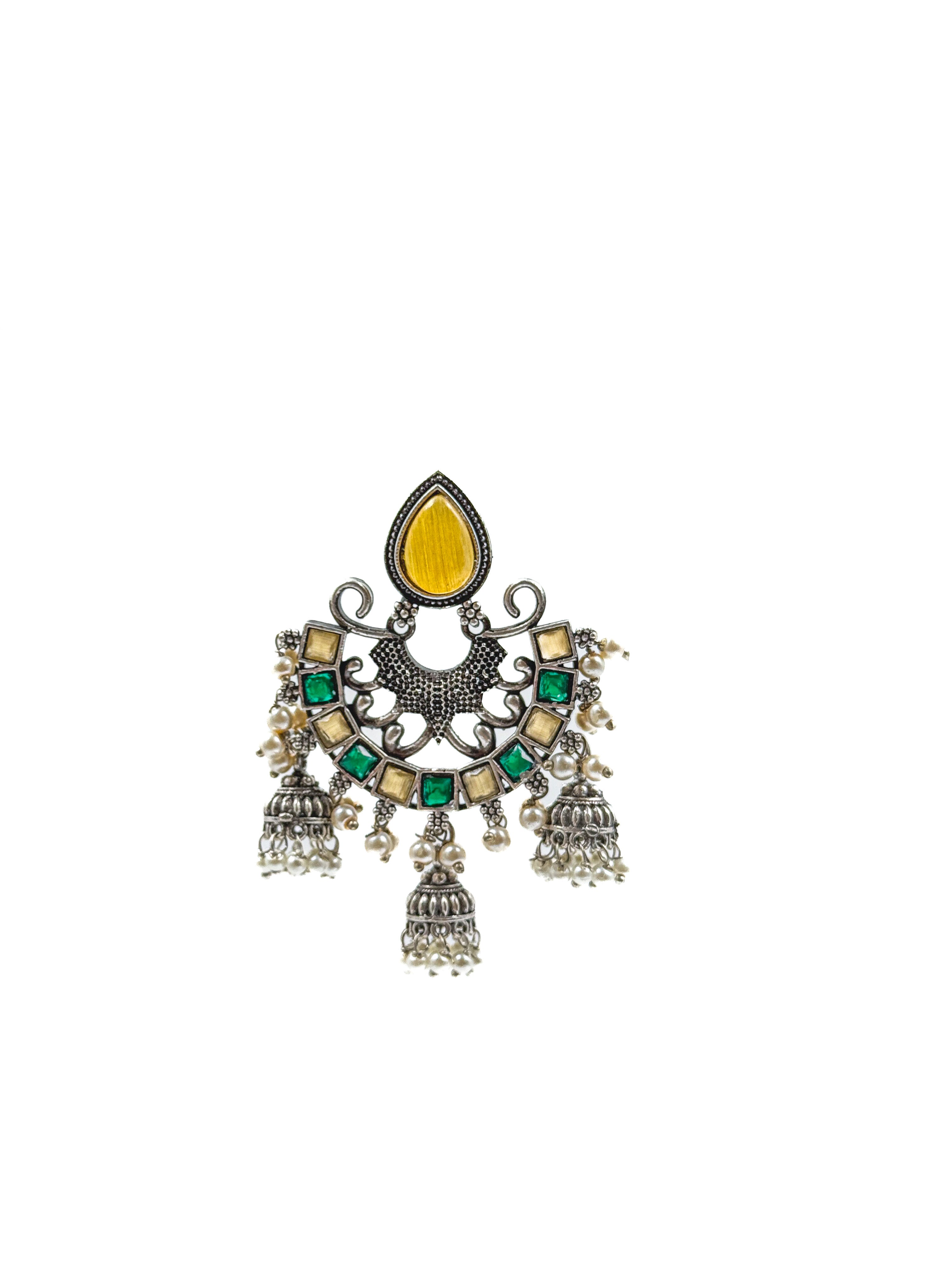RAHA STONE JHUMKA EARRINGS