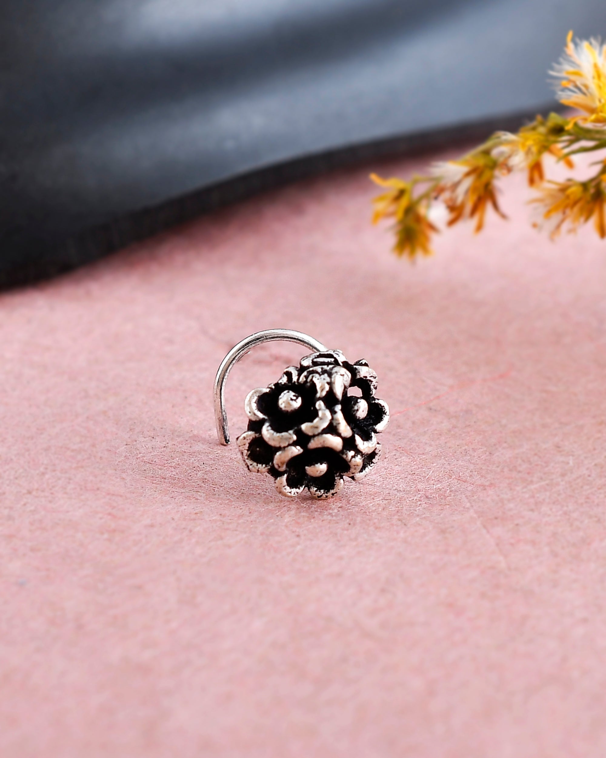 ISHA OXIDISED PIERCING NOSEPIN COMBO OF 6