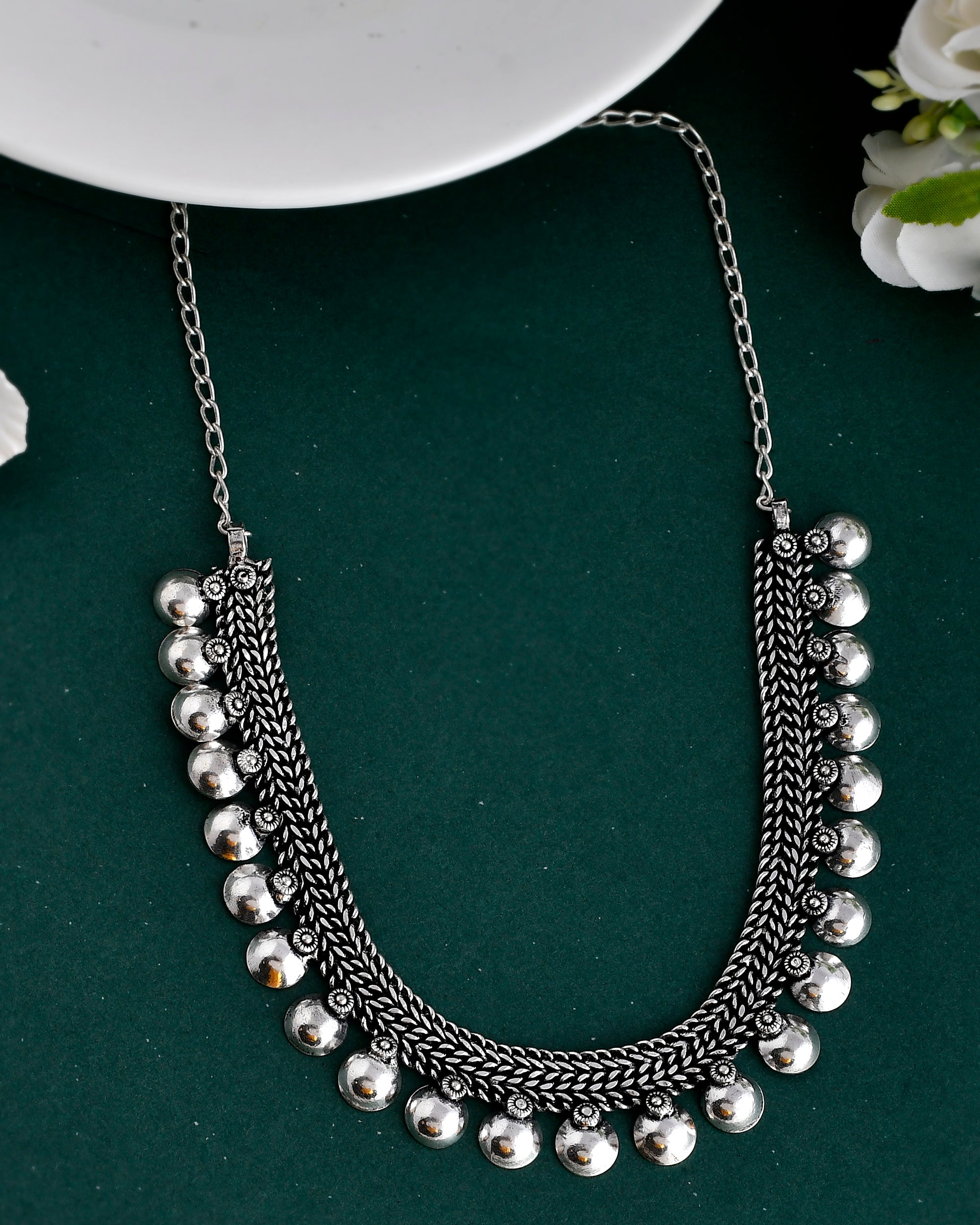 SIMRAN 7 PIECE CHAIN PENDANT JEWELLERY SET COMBO