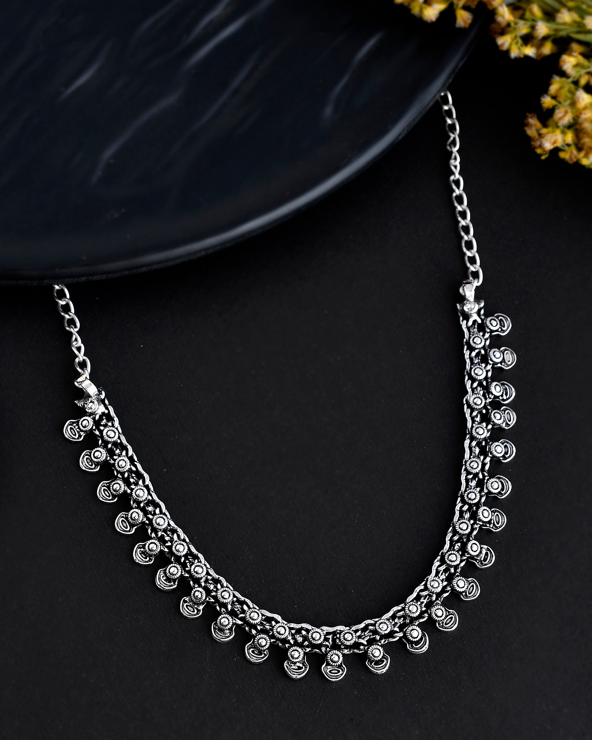 OXIDISED CHAIN JEWELLERY SET COMBO