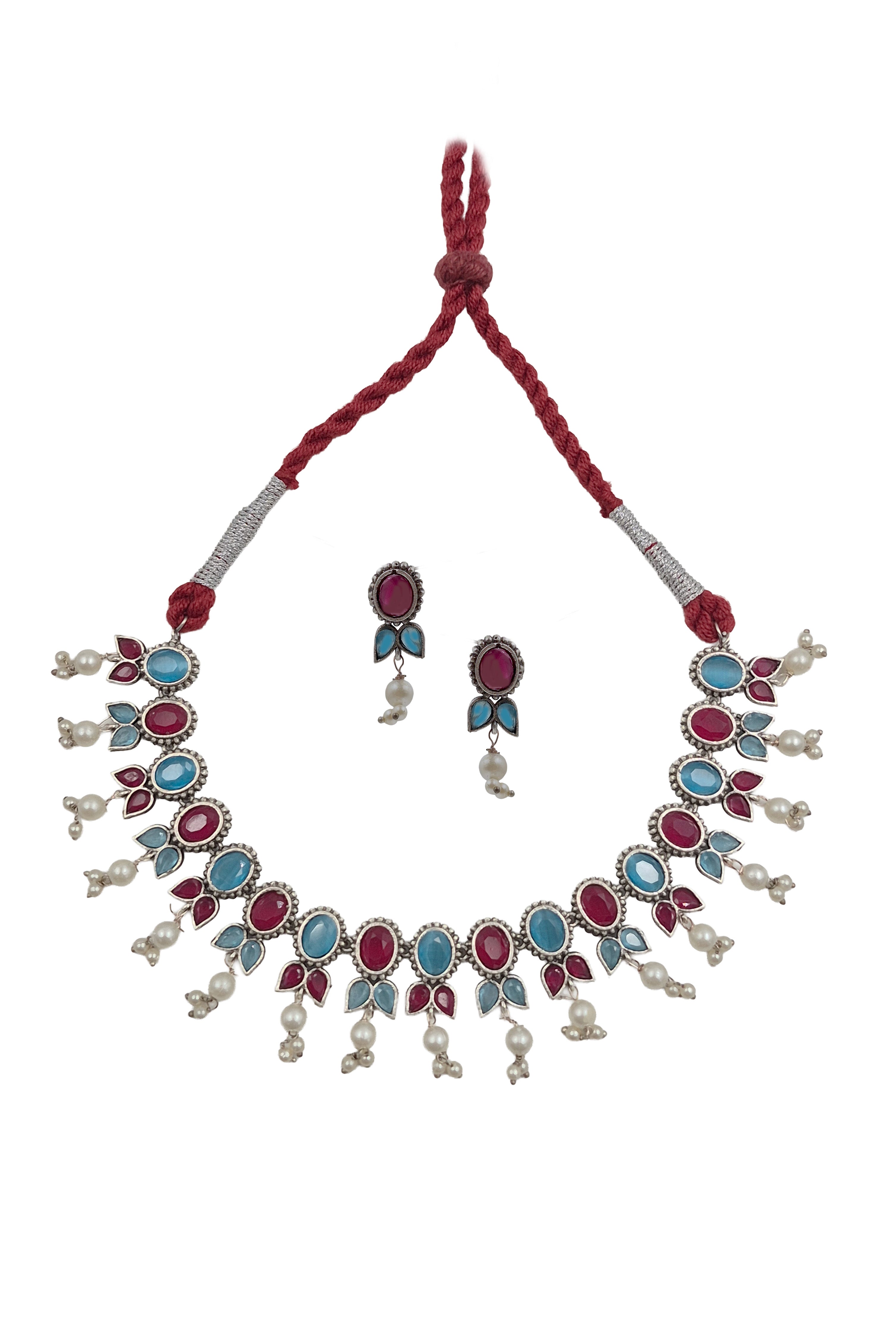MEERA STONE NECKLACE SET