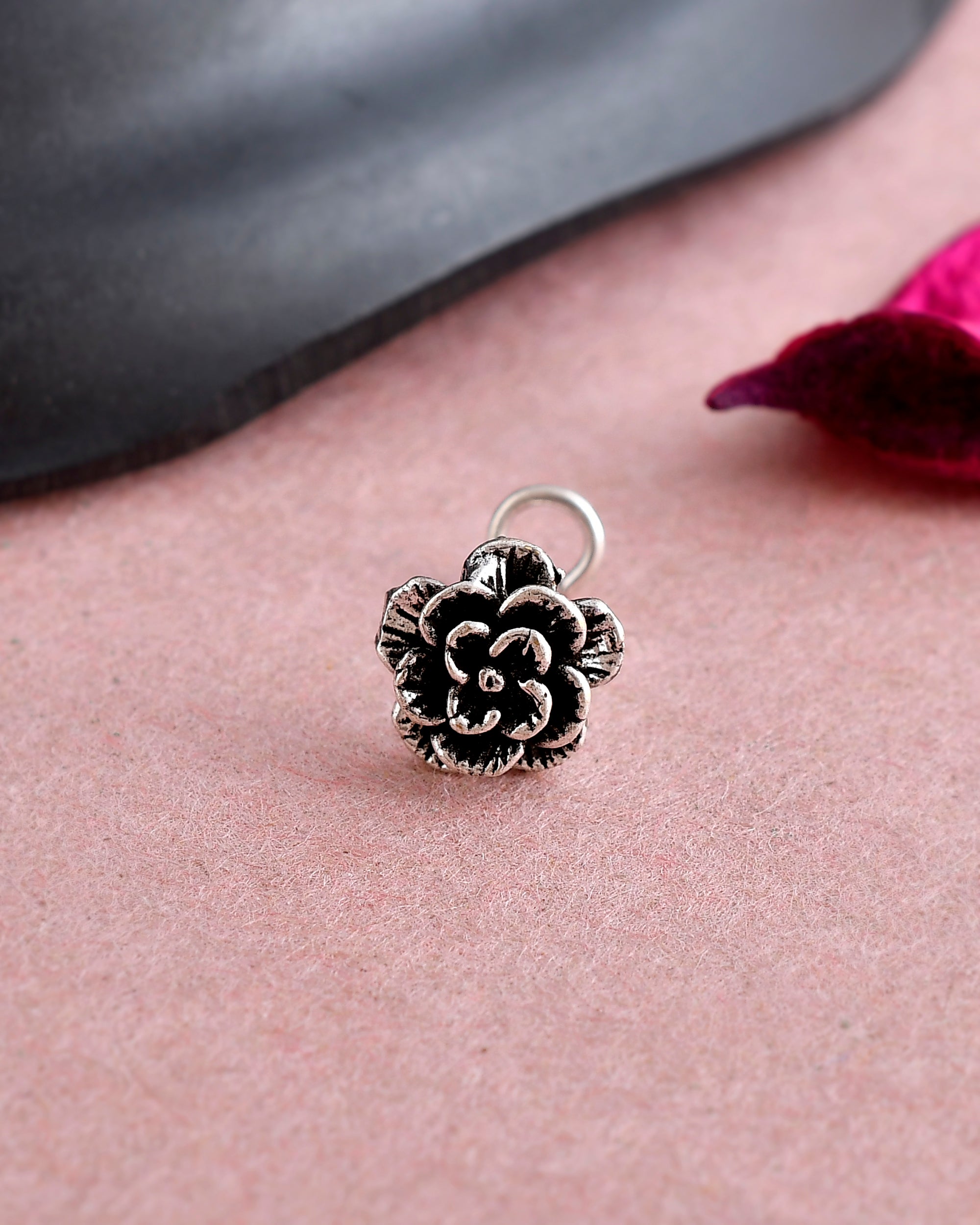 KISHNA OXIDISED PIERCING NOSEPIN COMBO OF 6