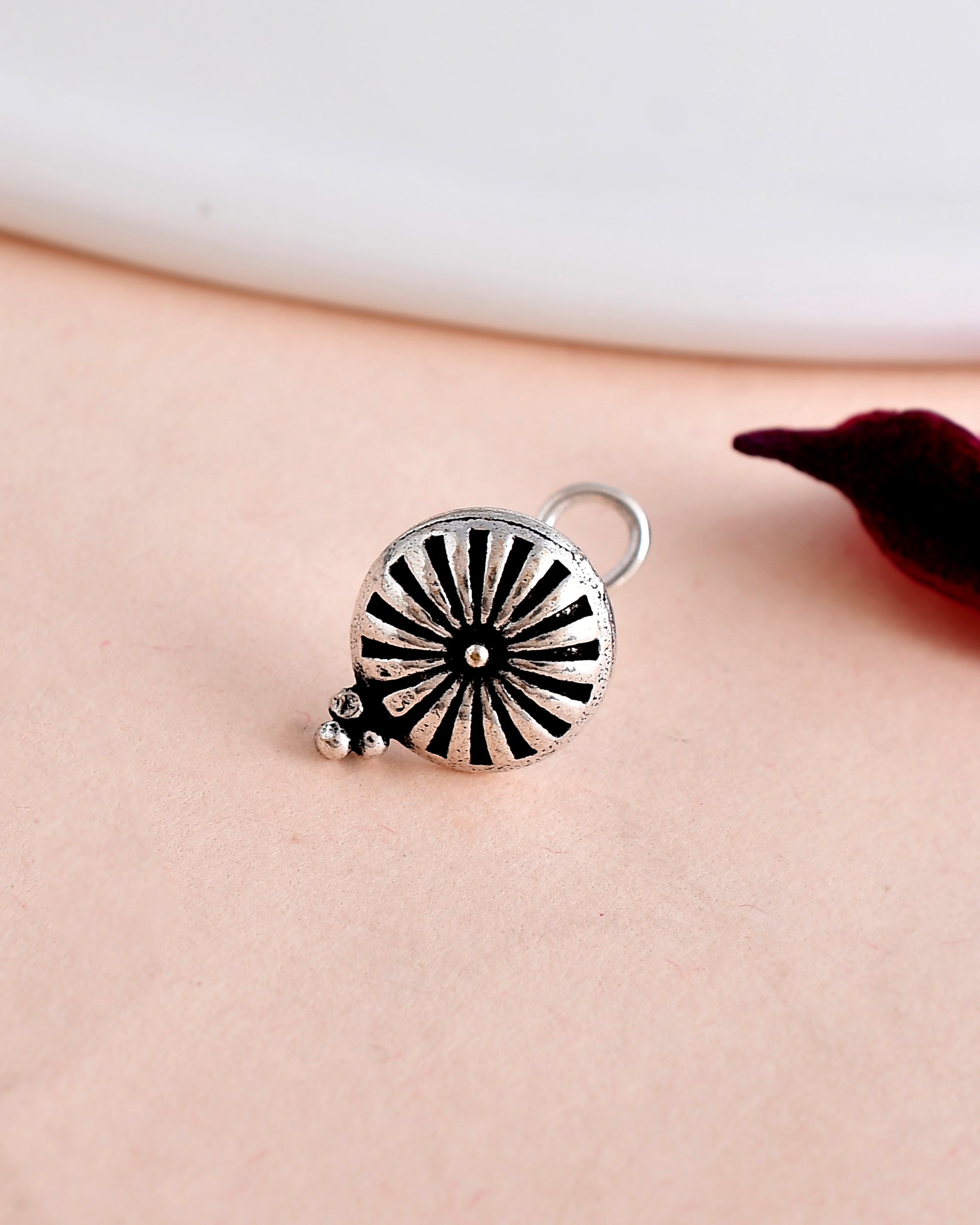 KHUSBOO OXIDISED PIERCING NOSEPIN COMBO OF 5