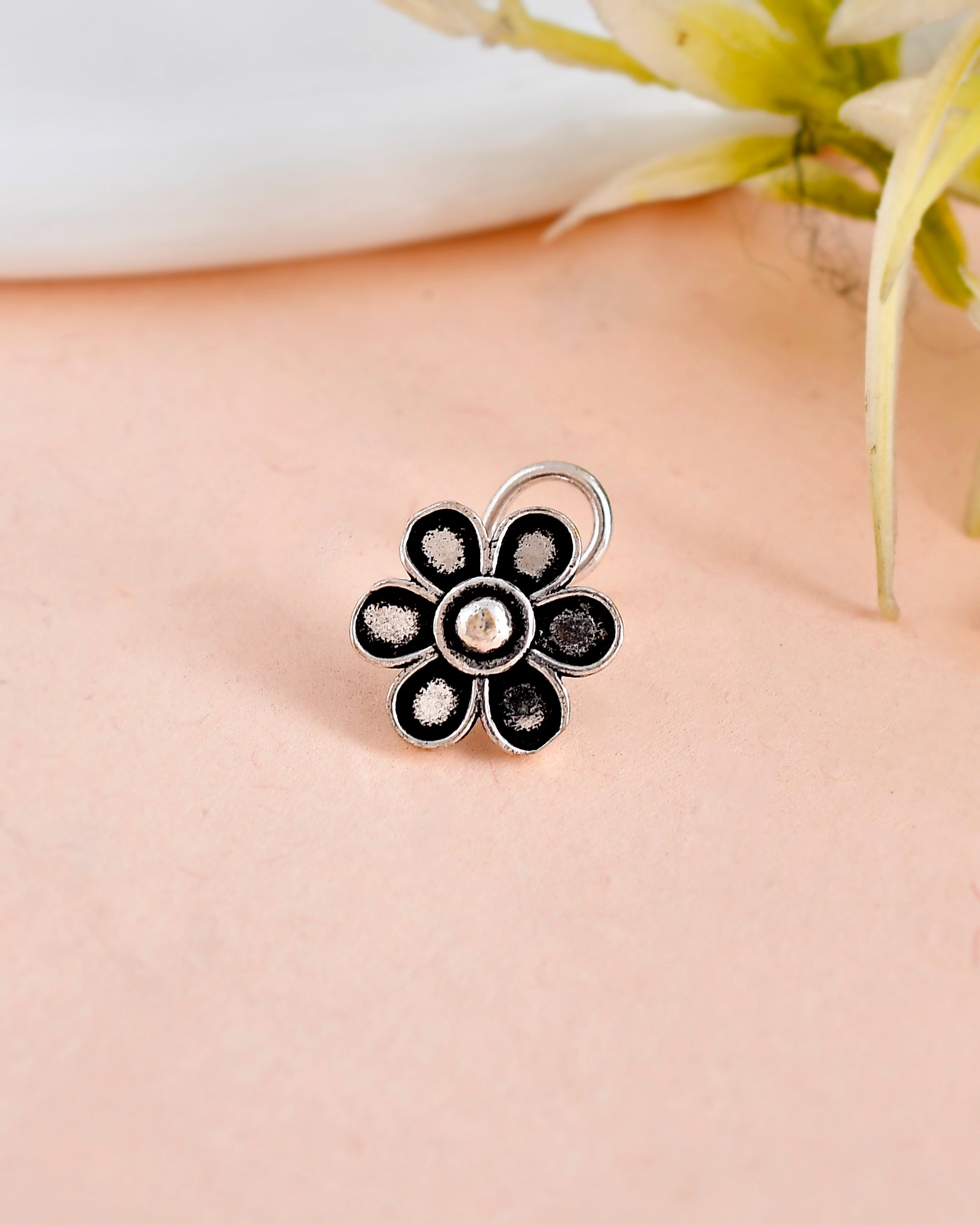 Misha OXIDISED PIERCING NOSEPIN COMBO OF 6