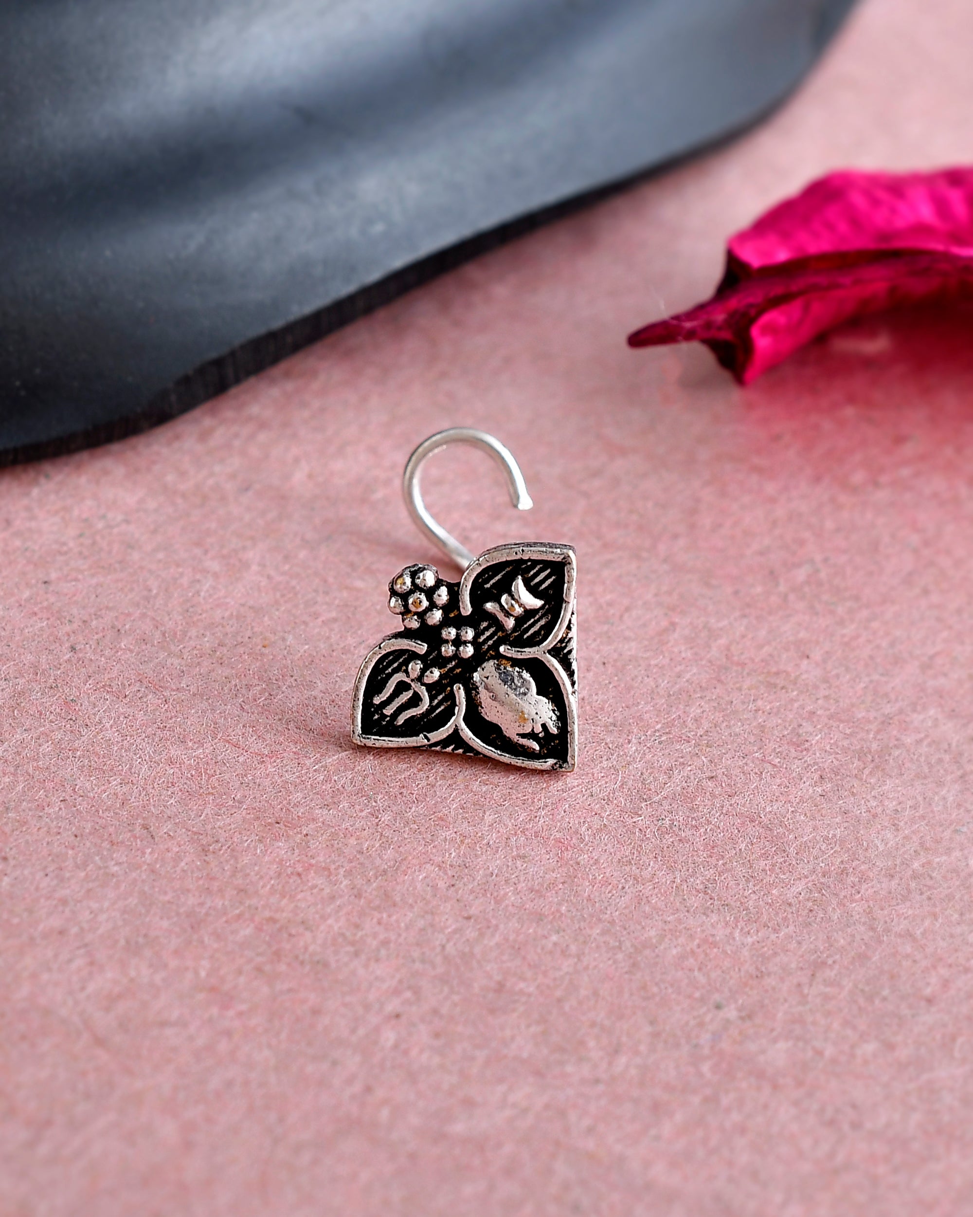 NENCY OXIDISED PIERCING NOSEPIN COMBO OF 5