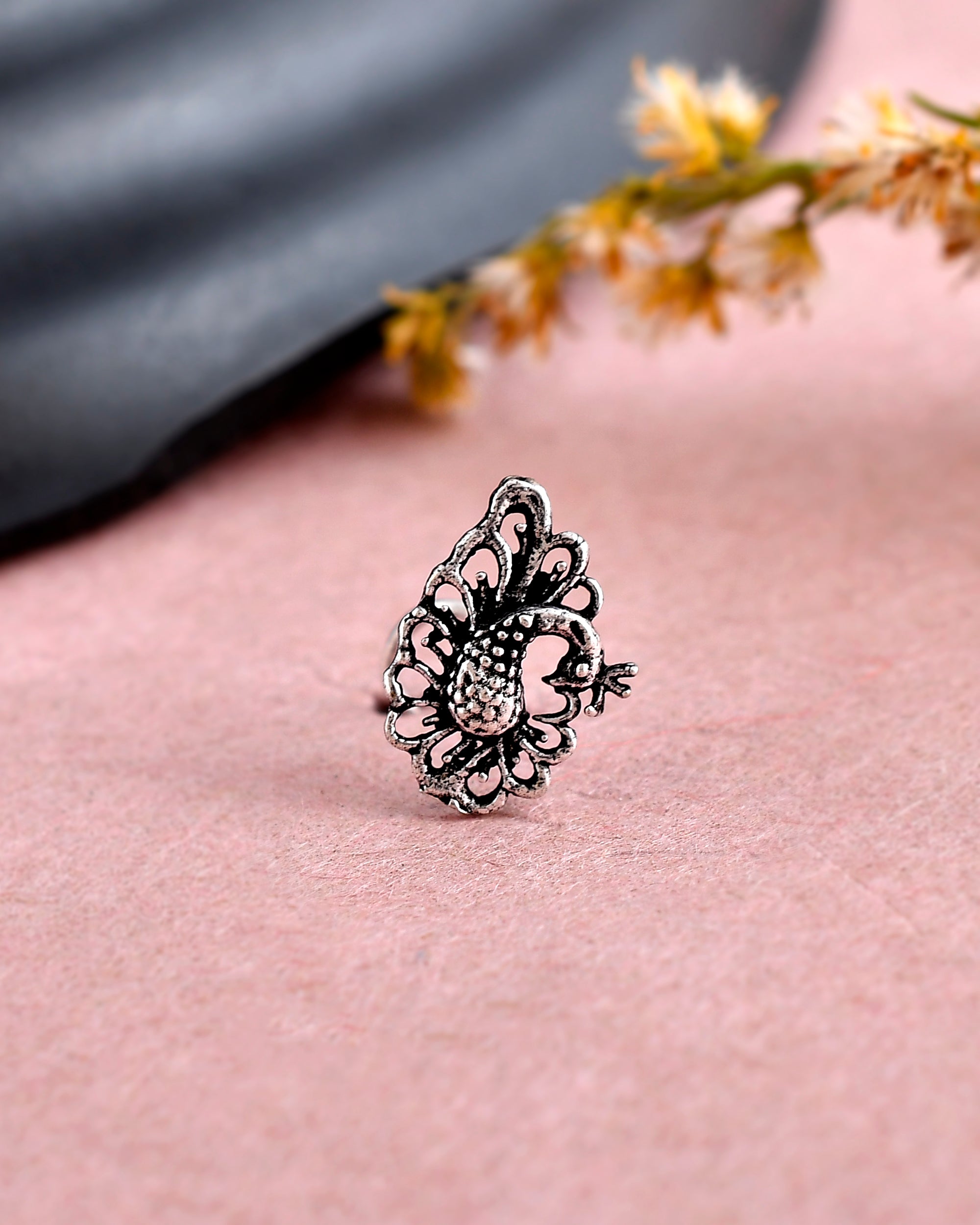 PAHAL OXIDISED PIERCING NOSEPIN COMBO OF 5