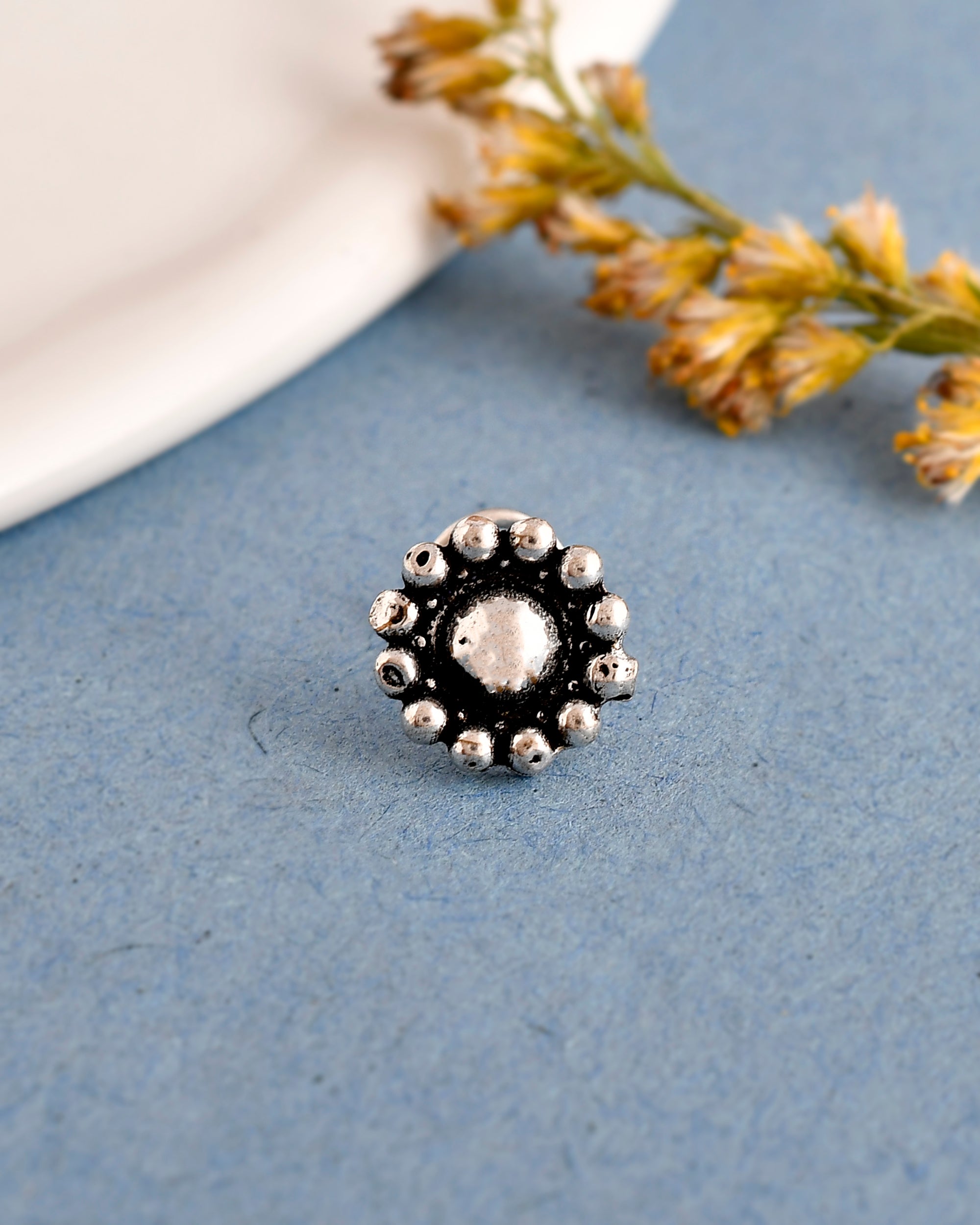 KINJAL OXIDISED PIERCING NOSEPIN COMBO OF 6