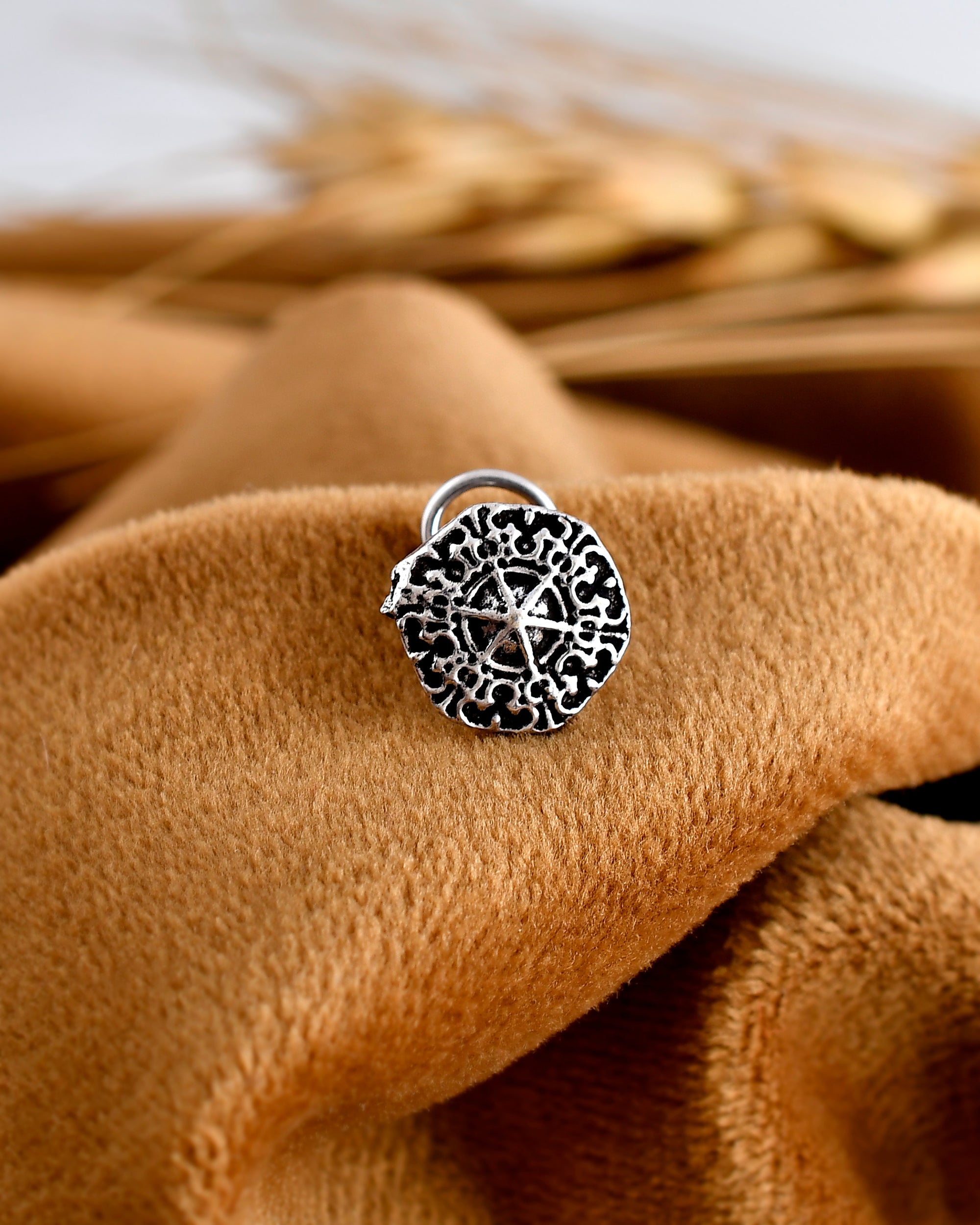 Misha OXIDISED PIERCING NOSEPIN COMBO OF 6