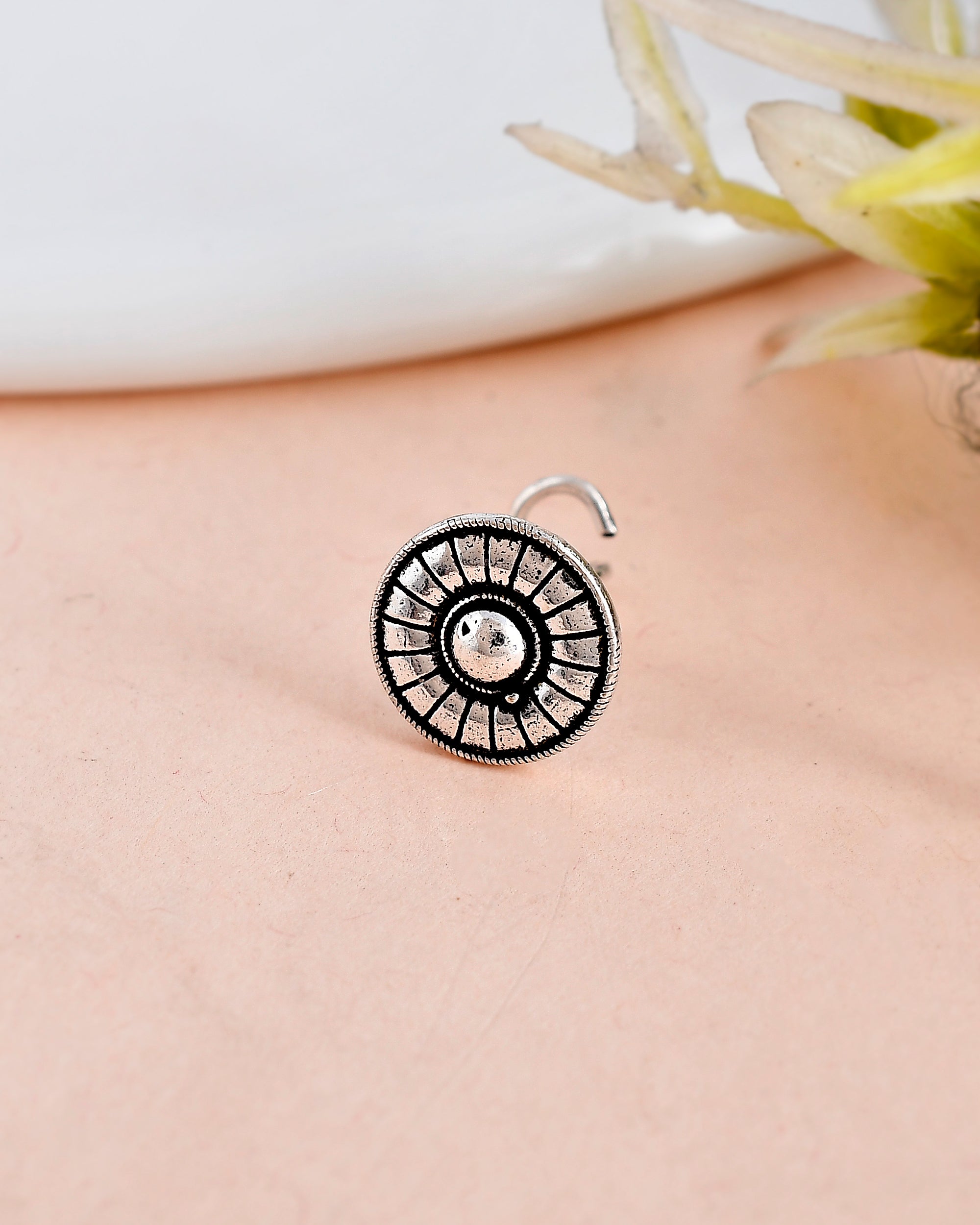 KHUSBOO OXIDISED PIERCING NOSEPIN COMBO OF 5