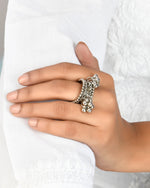 Load image into Gallery viewer, MISHKA DESIGNER OXIDISED SILVER RING
