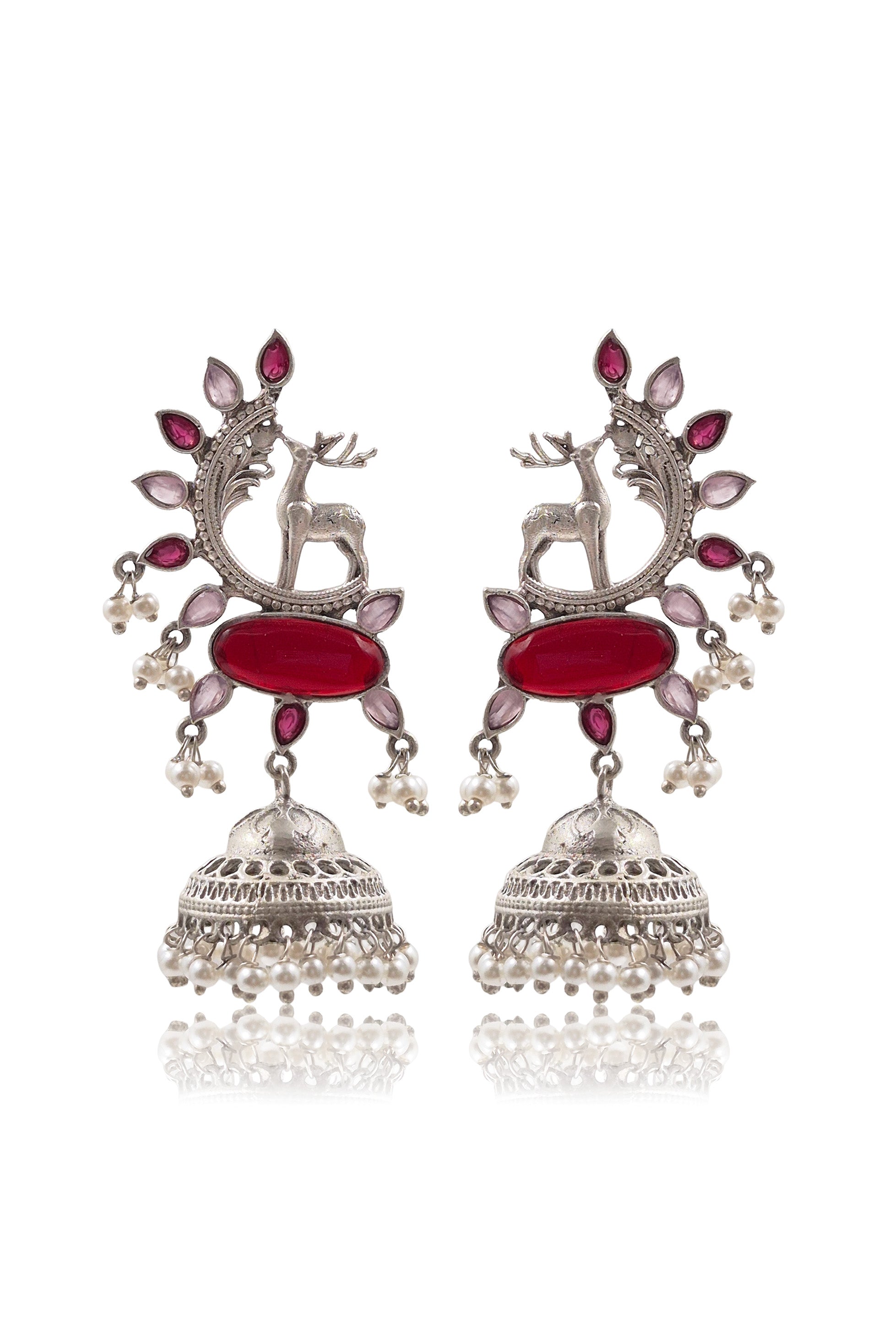 AAIRA OXIDISED JHUMKA EARRINGS
