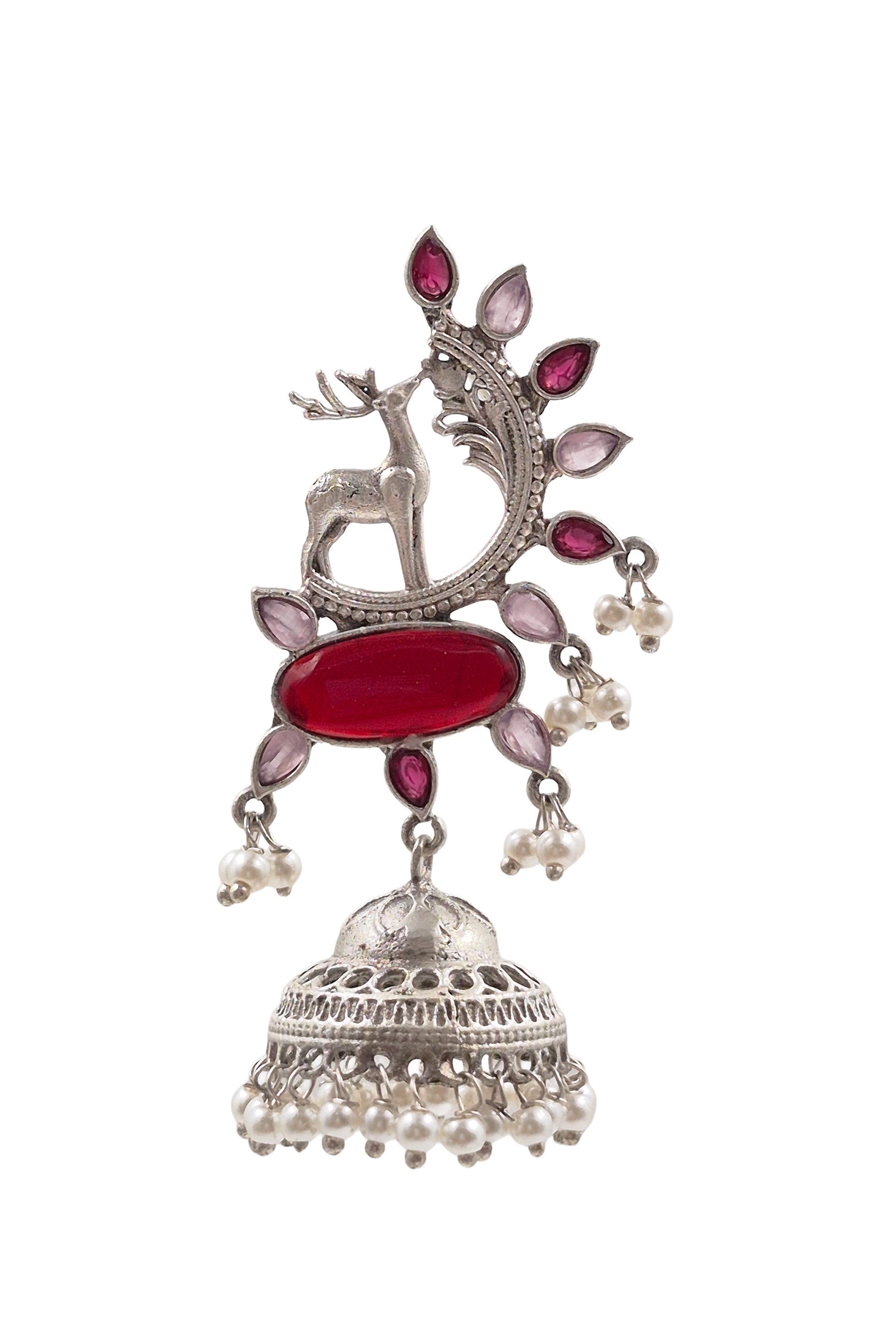 AAIRA OXIDISED JHUMKA EARRINGS