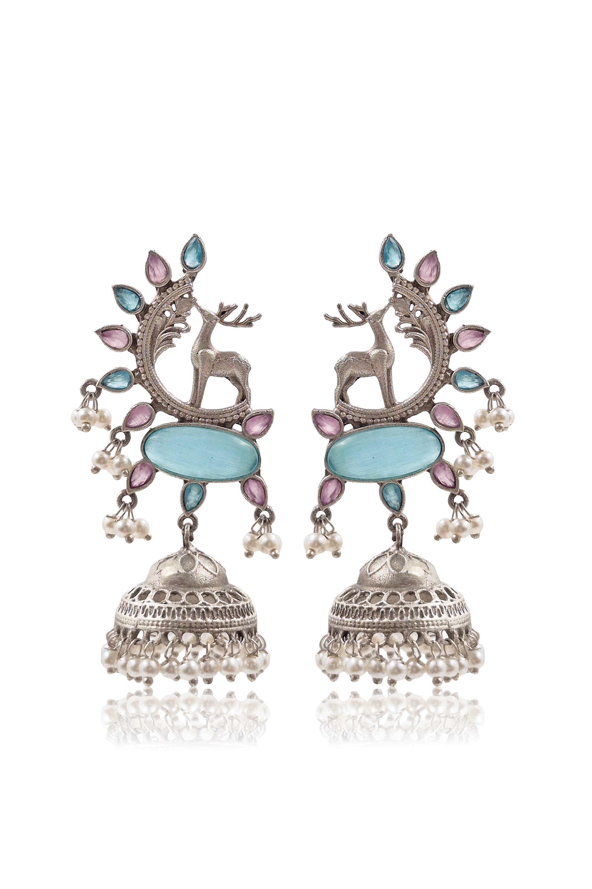 AAIRA OXIDISED JHUMKA EARRINGS