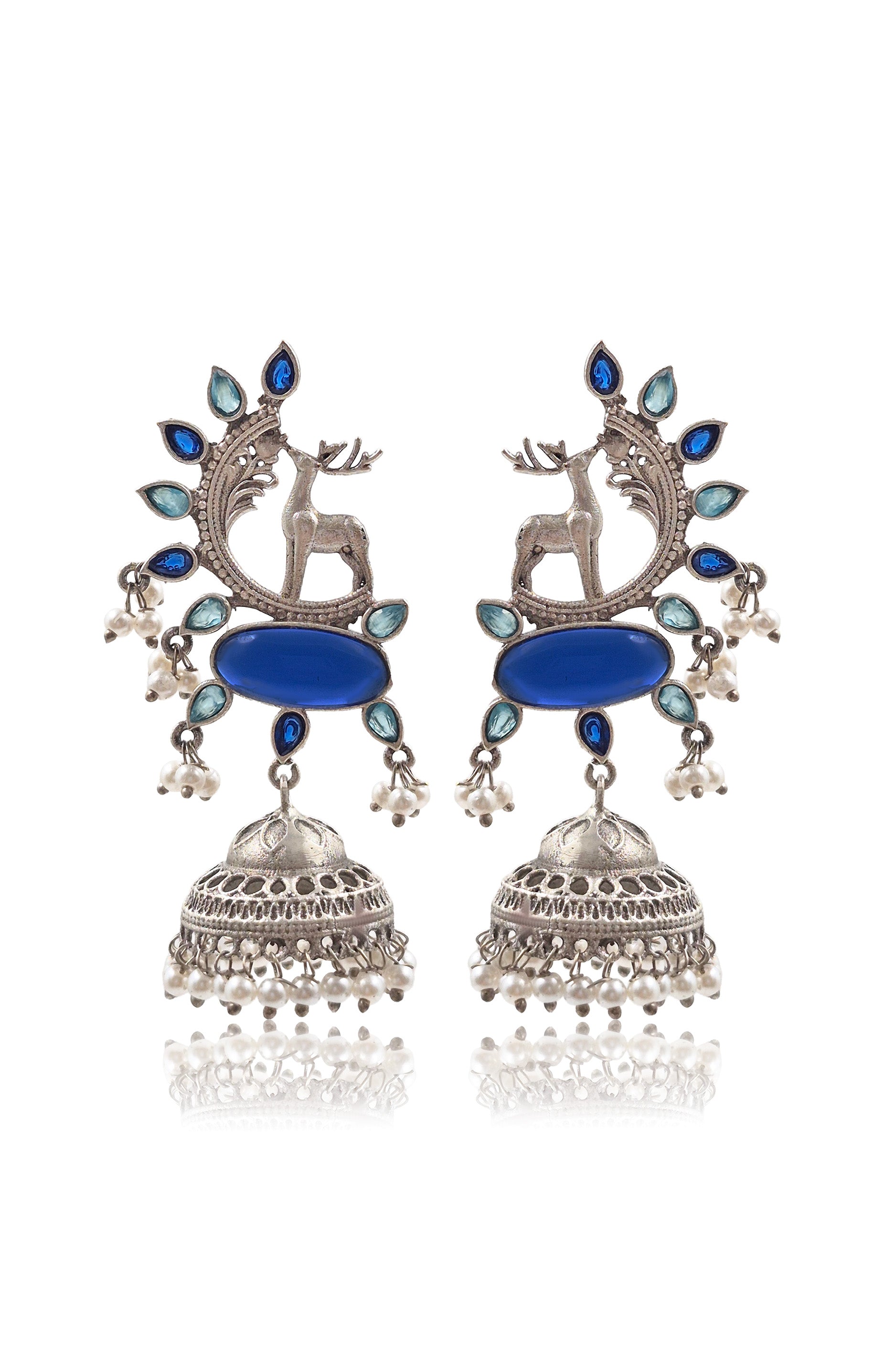 AAIRA OXIDISED JHUMKA EARRINGS
